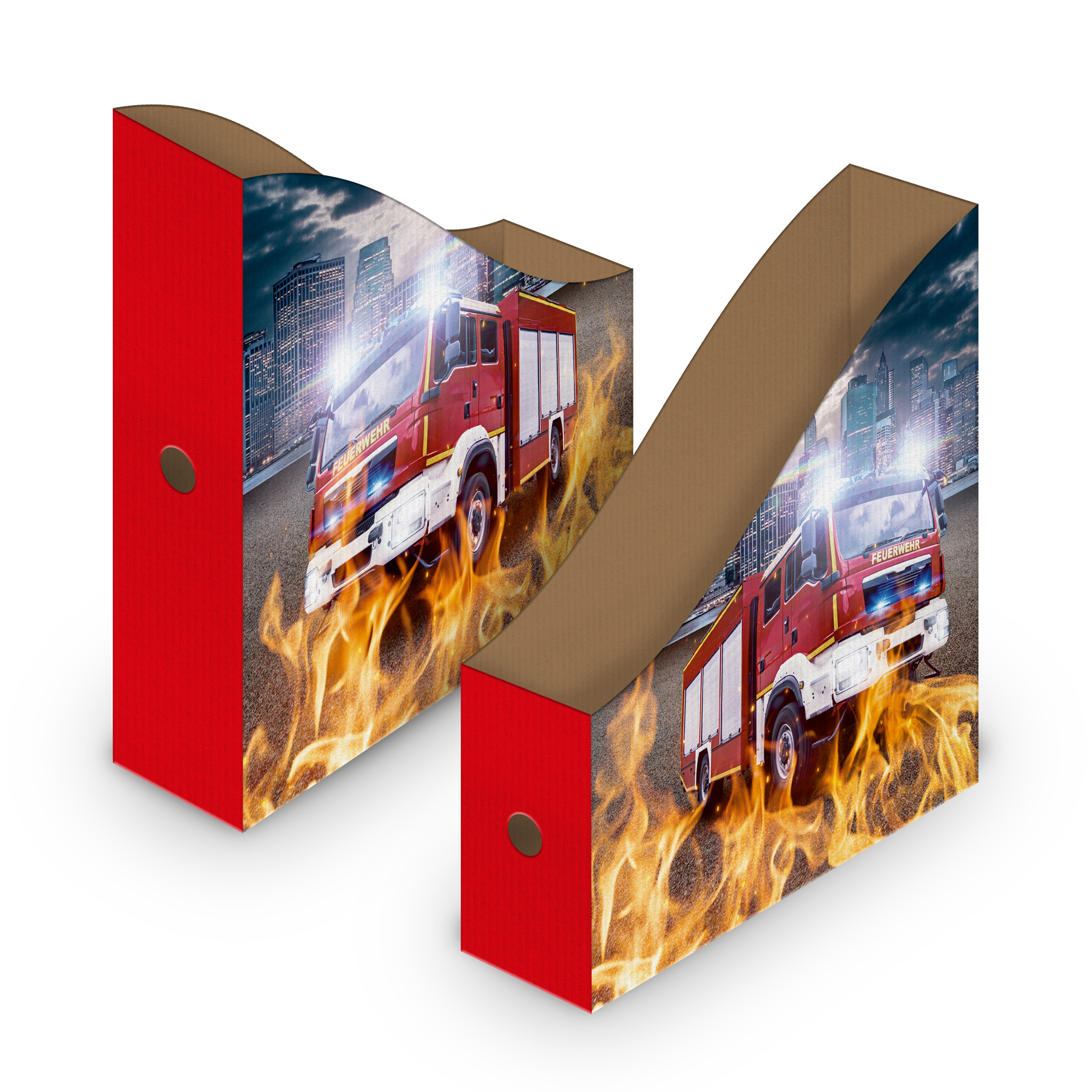 itenga Wellpappe Motiv Stehsammler Feuerwehr f�r DIN A4