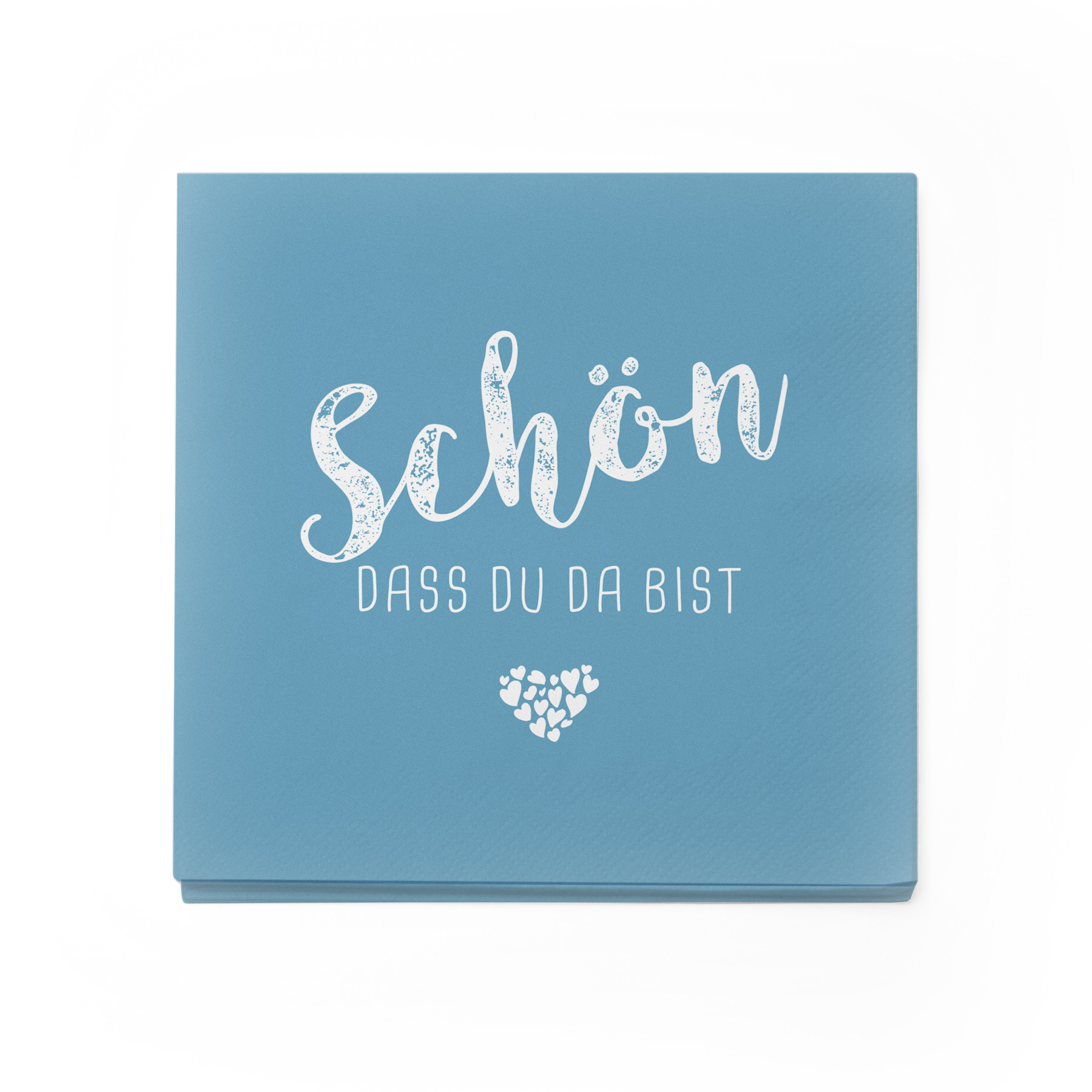 itenga 20x Serviette Sch�n dass du da bist blau nordic blue