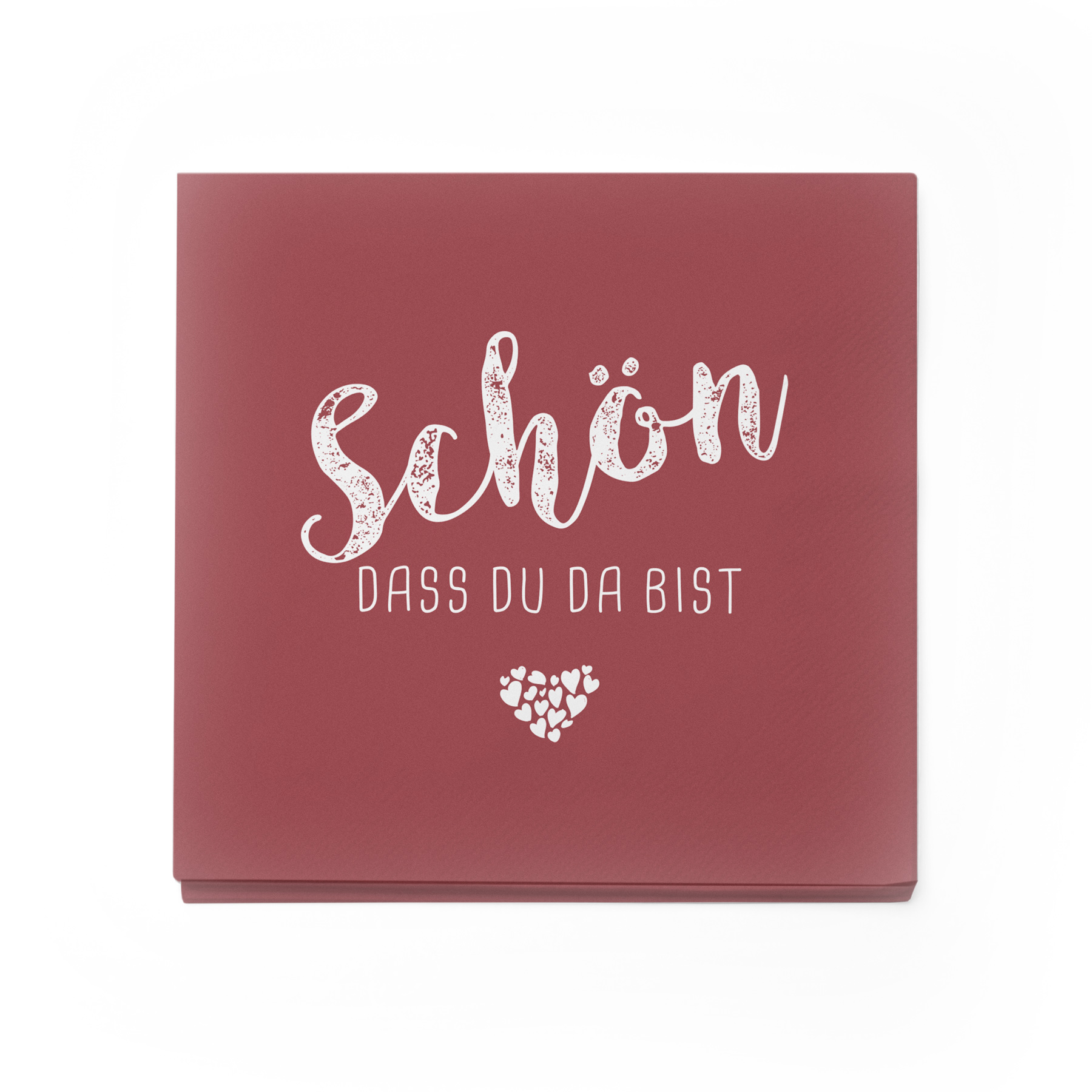 itenga 20x Serviette Sch�n dass du da bist bordeaux rot