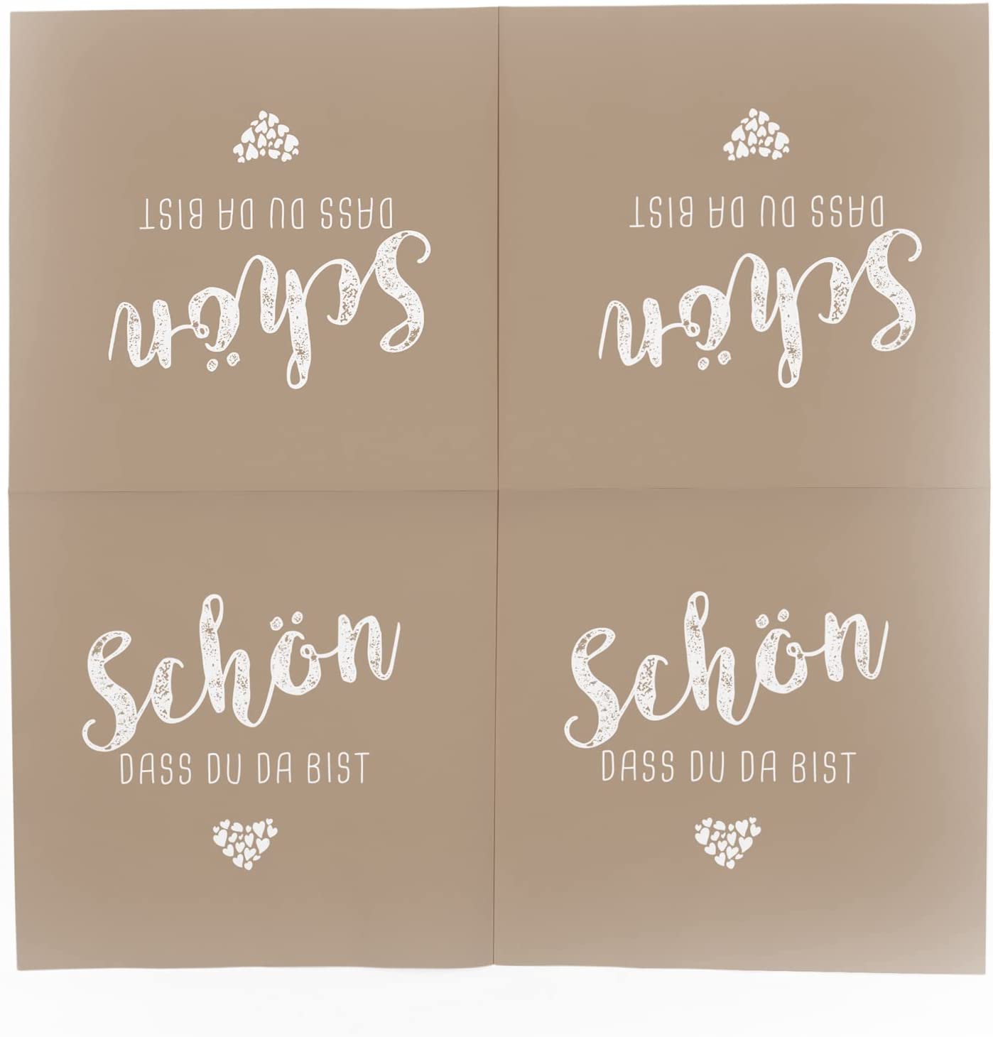 itenga 400x Serviette Sch�n dass du da bist latte macchiato