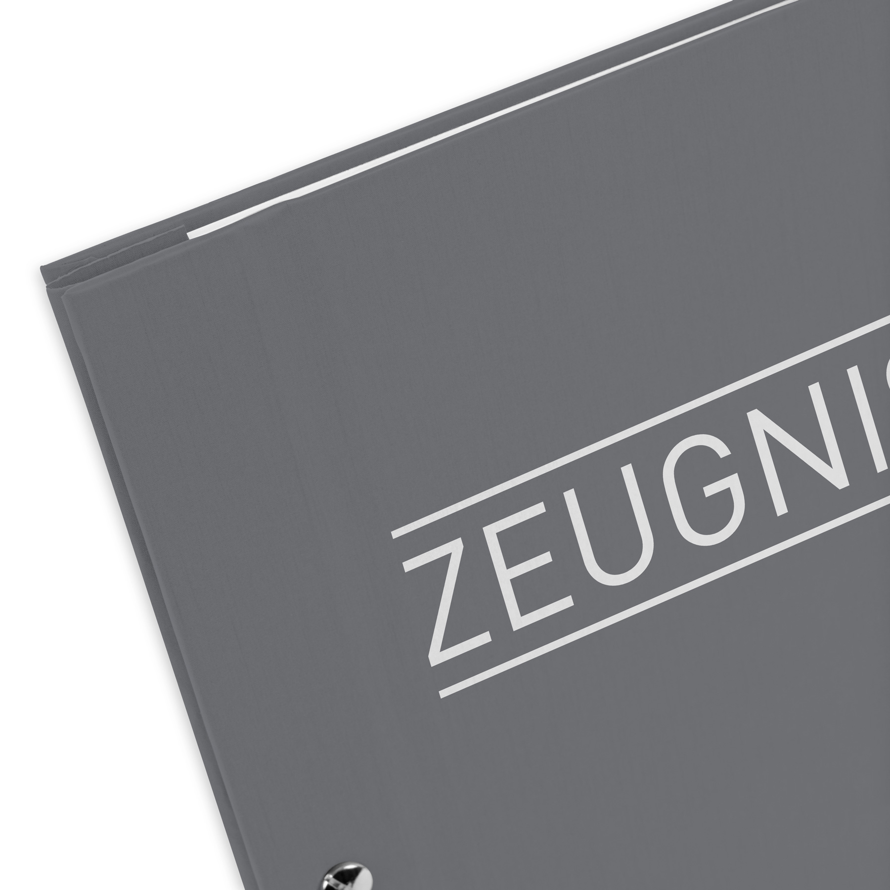 itenga Zeugnismappe A4 mit Schraubverschluss grau