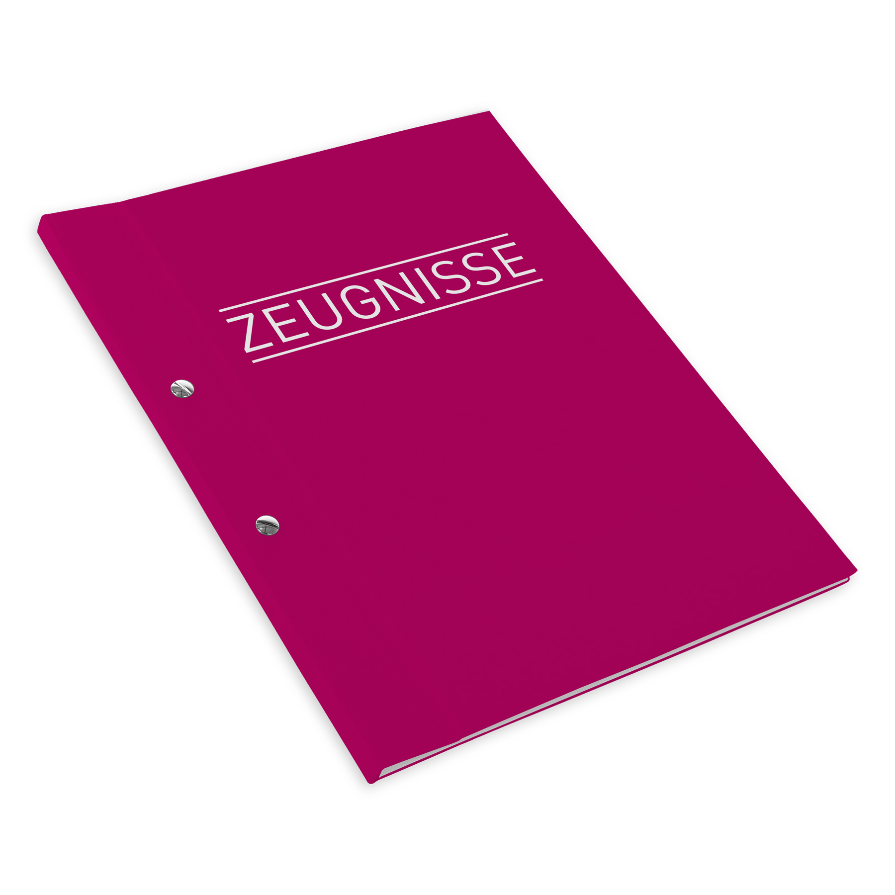 itenga Zeugnismappe A4 mit Schraubverschluss magenta pink