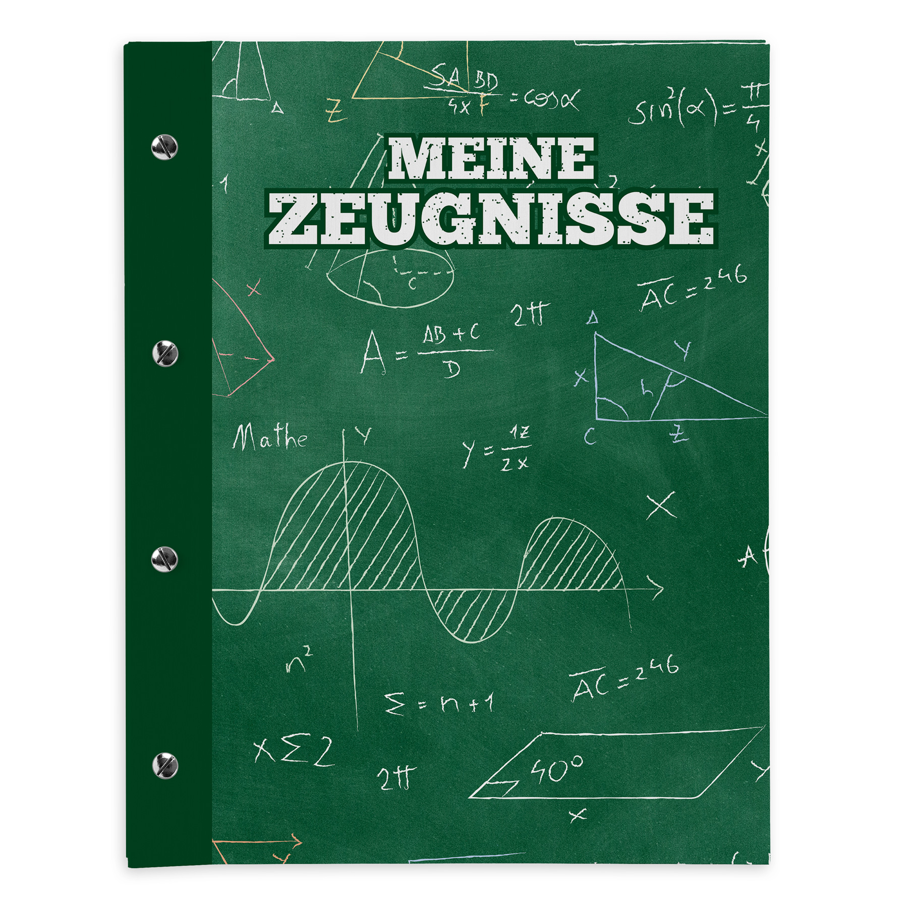 itenga Zeugnismappe A4 mit Schraubverschluss Motiv Formeln