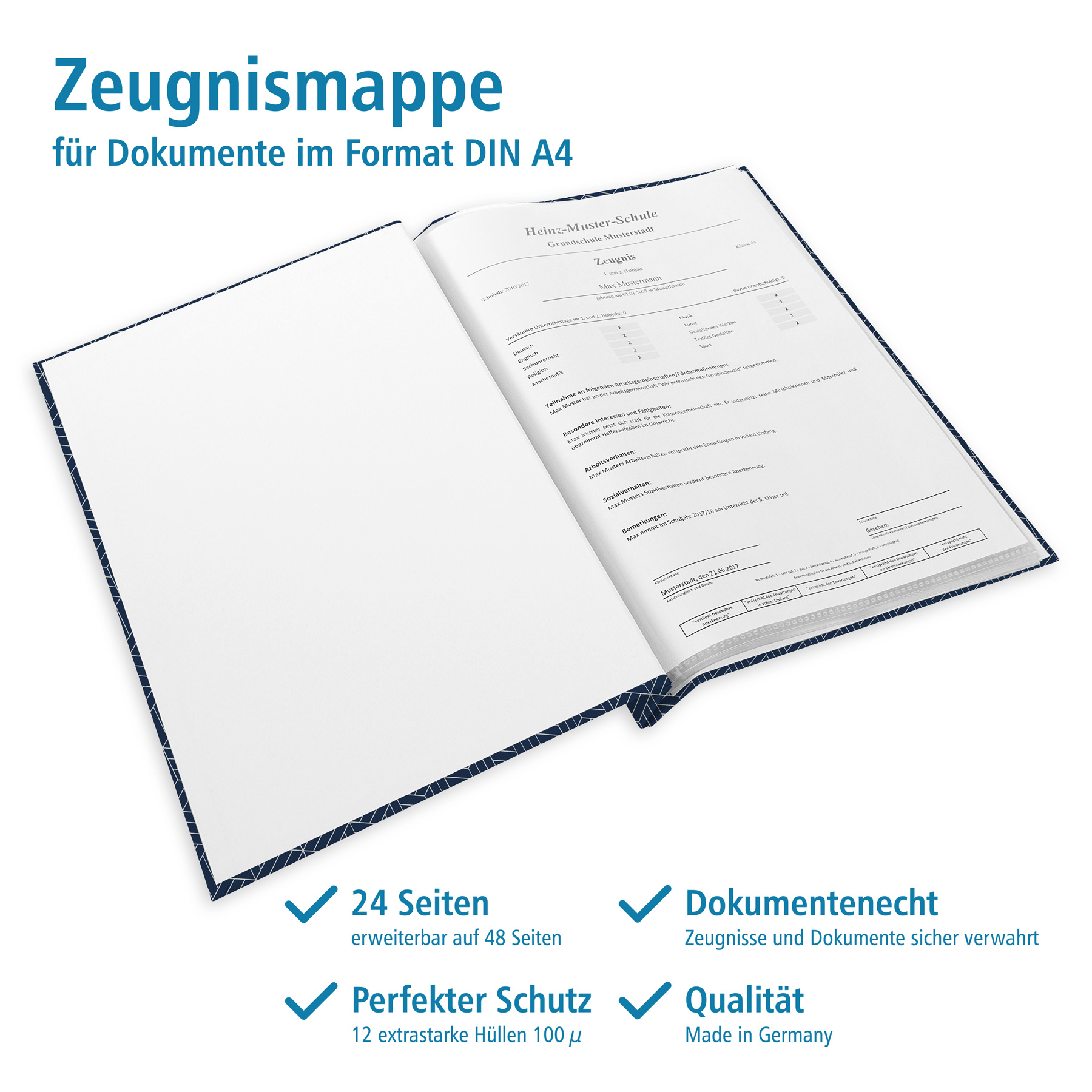 itenga Zeugnismappe A4 mit Schraubverschluss Motiv abstr...