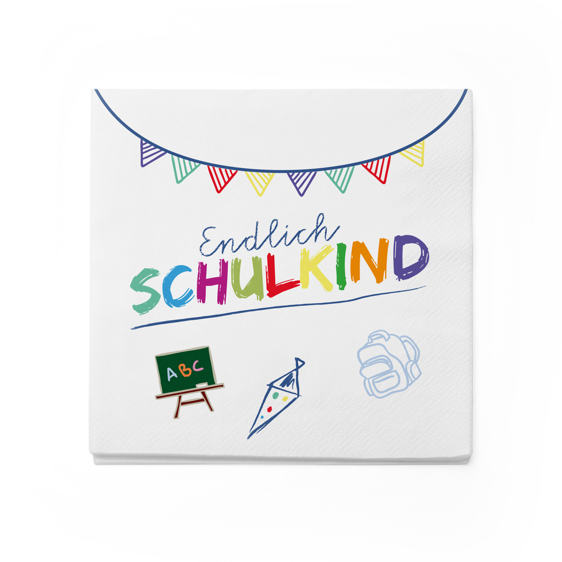 itenga 20x Serviette Schulanfang Endlich Schulkind wei� ...