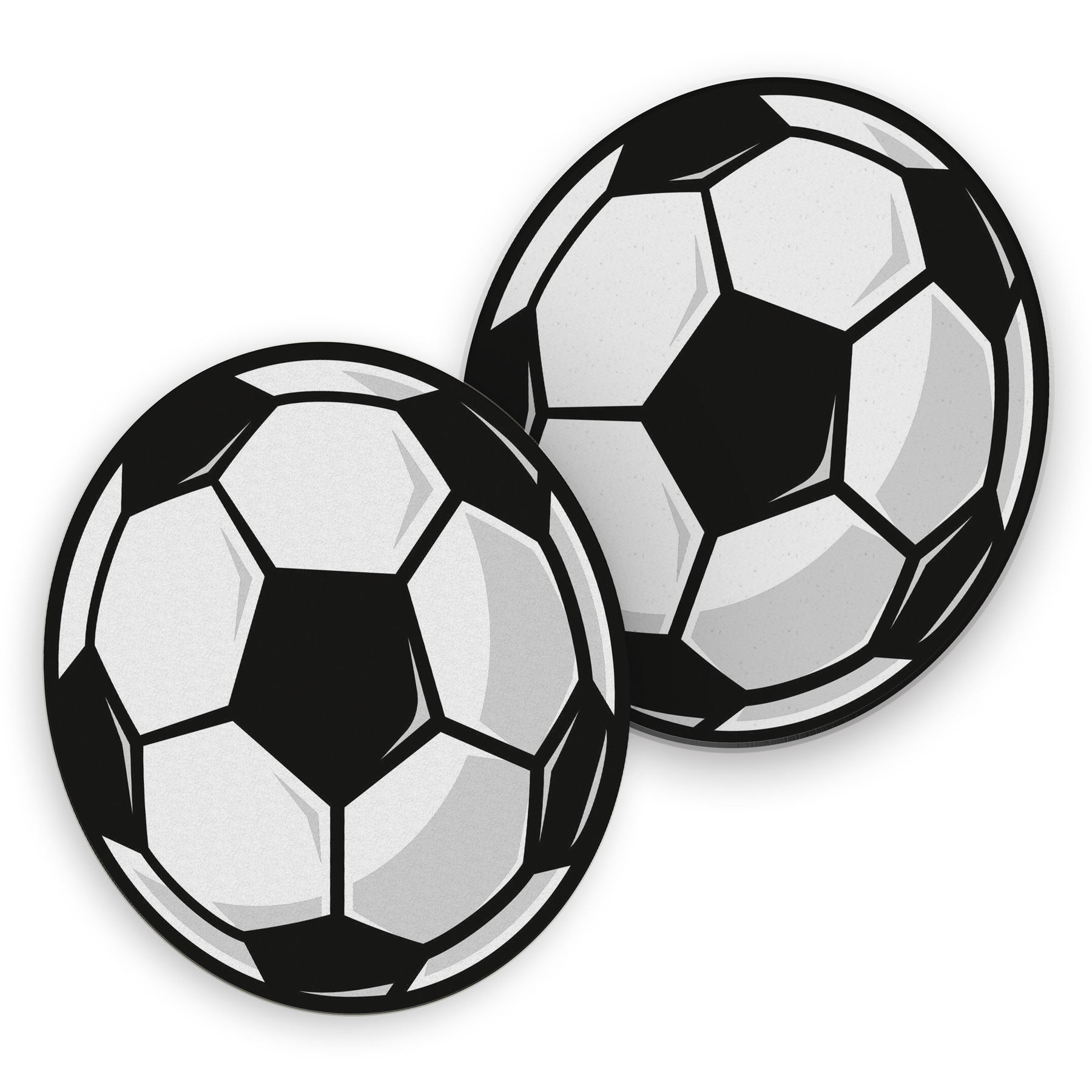 itenga 40x Bierdeckel Fu�ball schwarz weiss Untersetzer ...