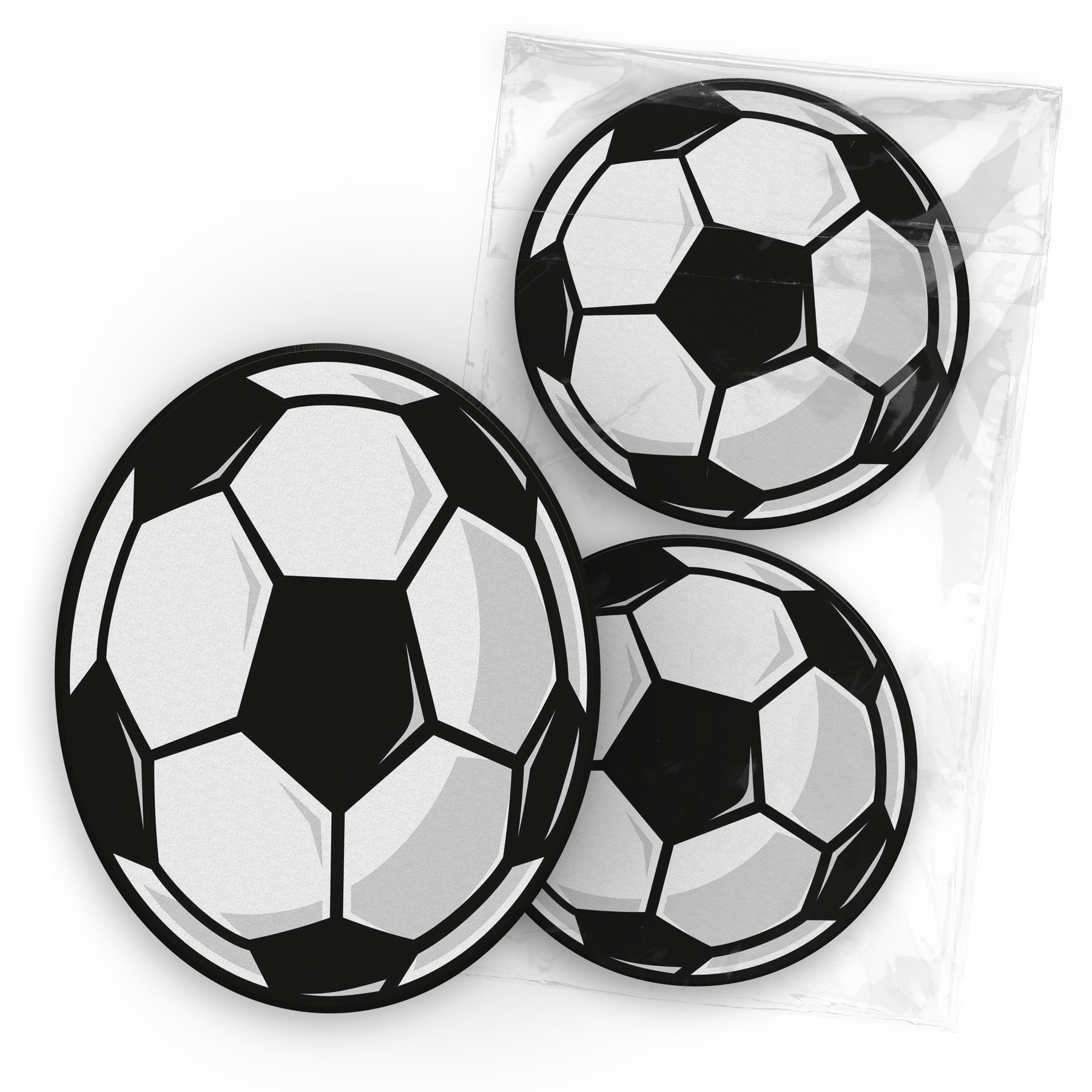 itenga 40x Bierdeckel Fu�ball schwarz weiss Untersetzer ...