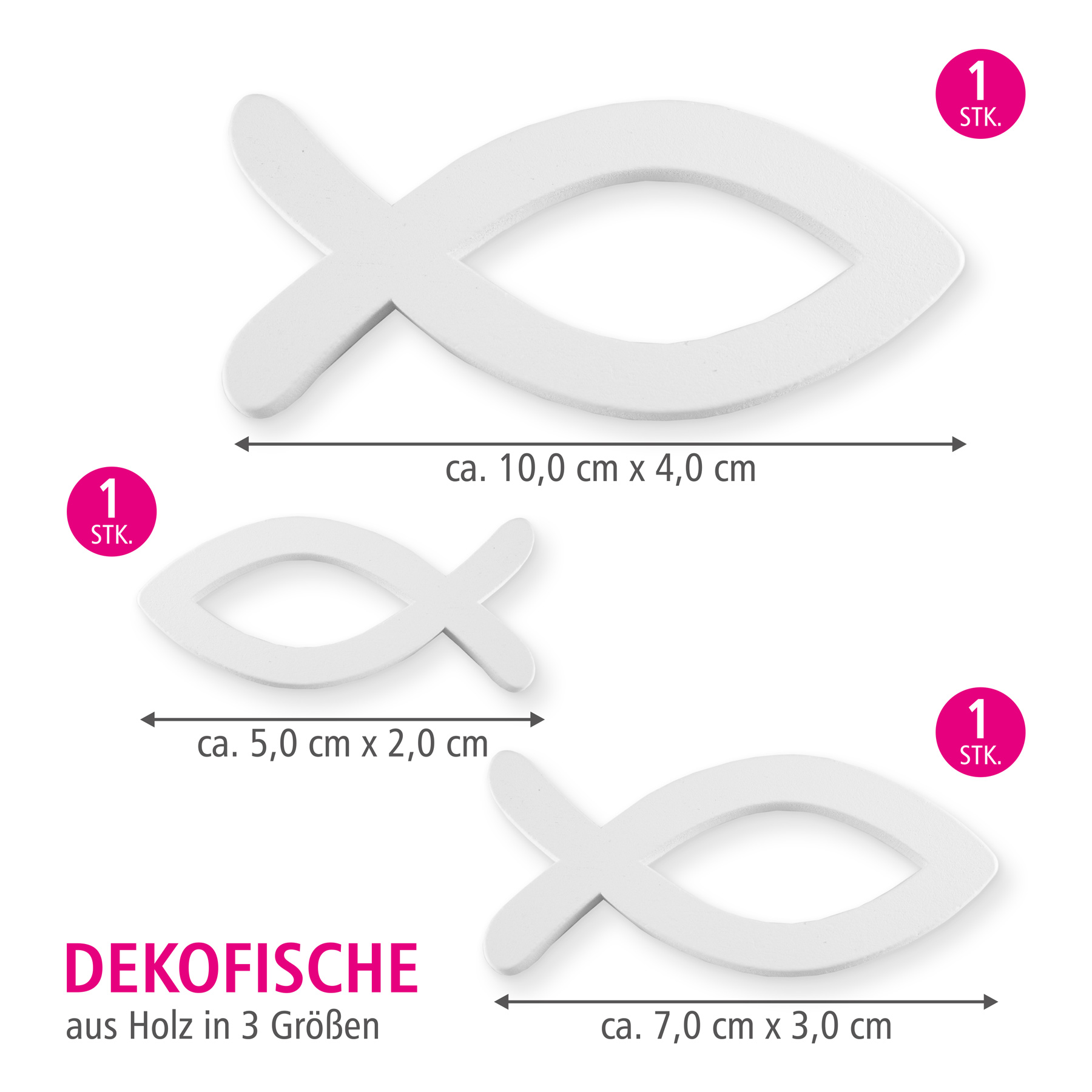 itenga Deko Fische 3 St�ck