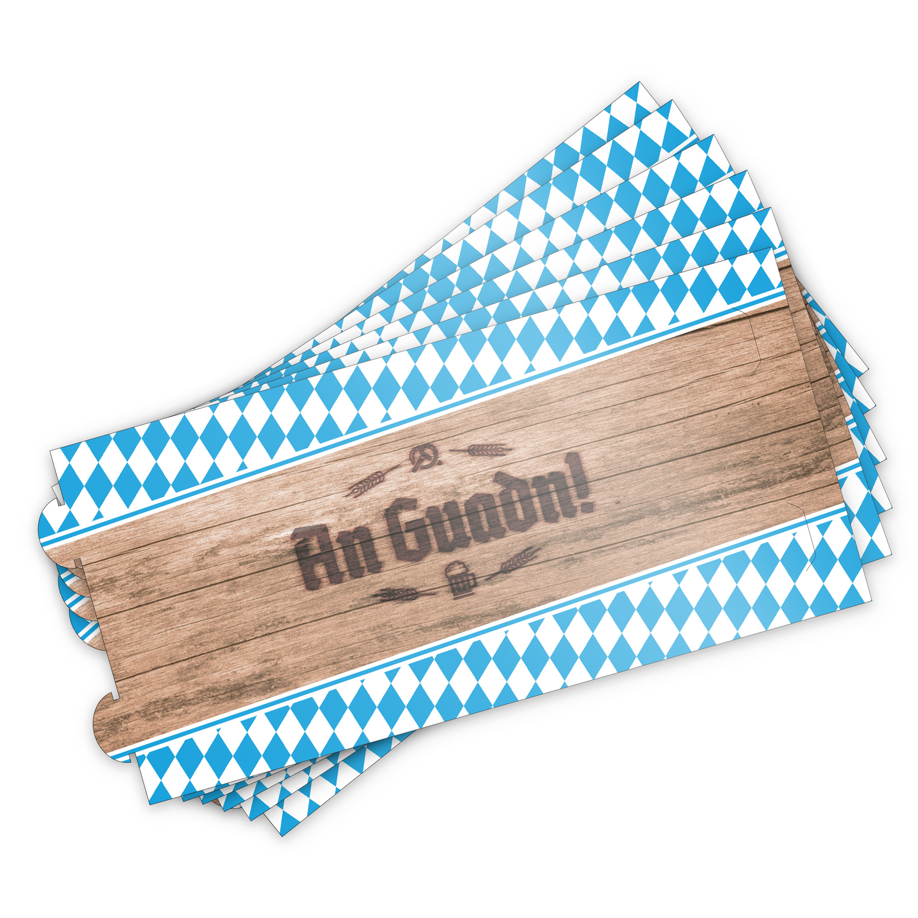 itenga 6x Windlicht klein Bayrisch An Guadn 10,0 cm