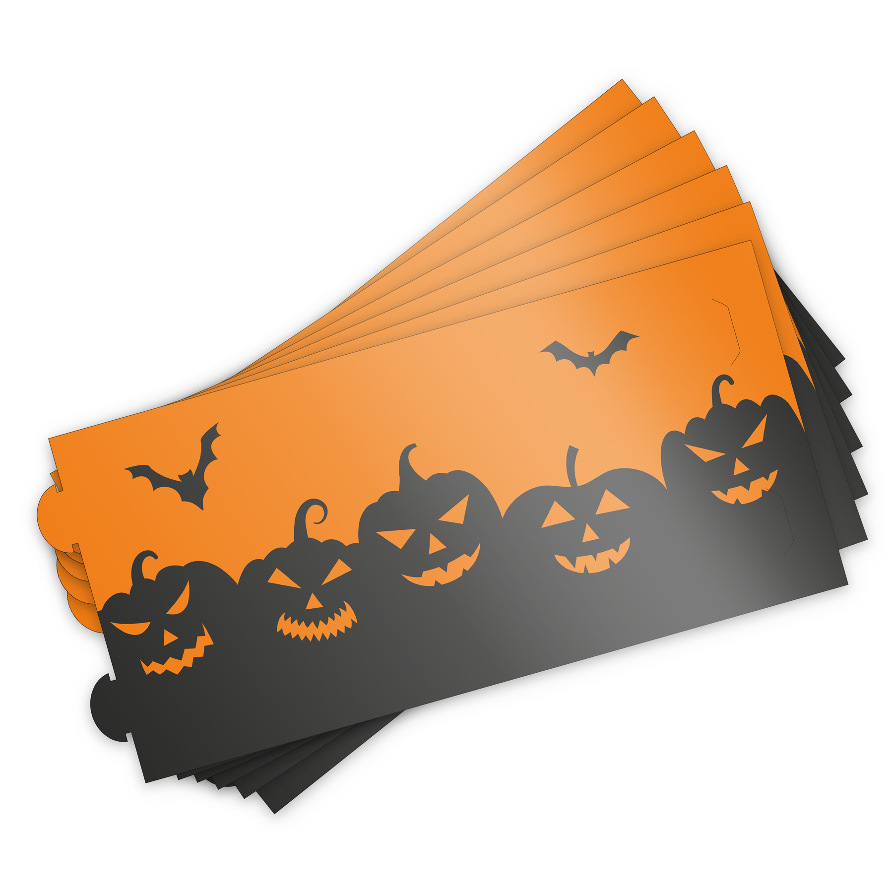 itenga 6x Windlicht klein Halloween 10,0 cm