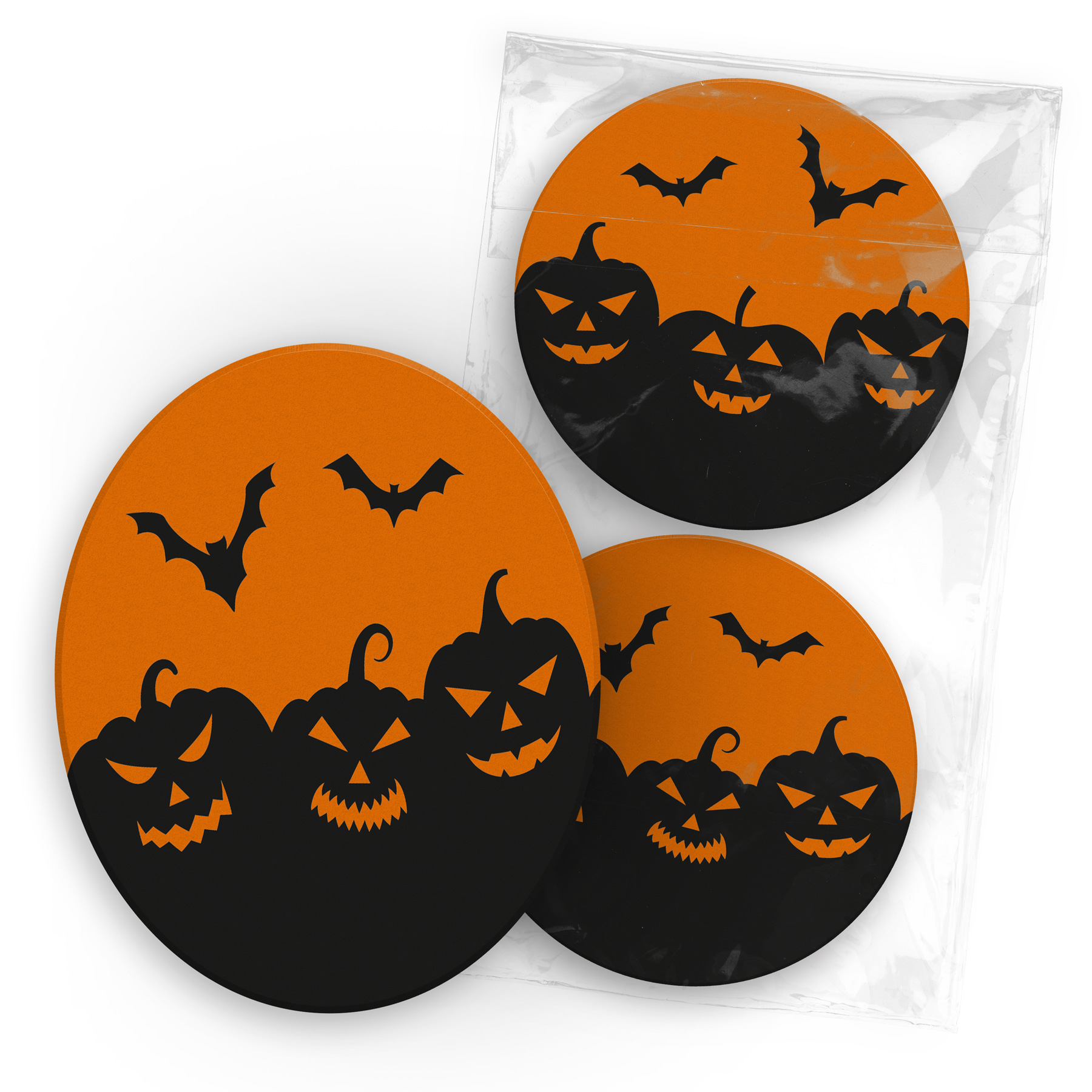 itenga 40x Bierdeckel rund Halloween