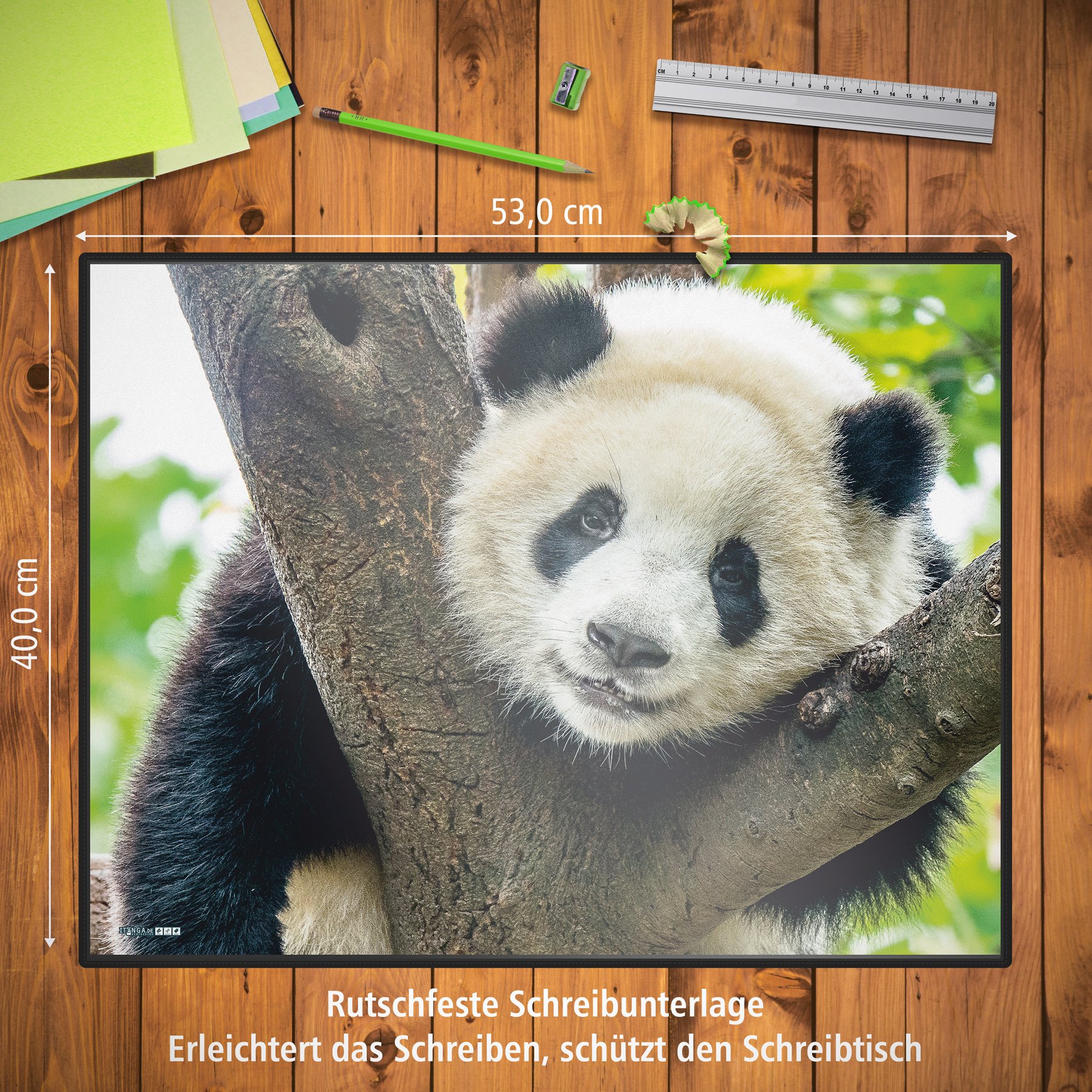 itenga Schreibunterlage V2 Motiv Panda 400 x 530 mm