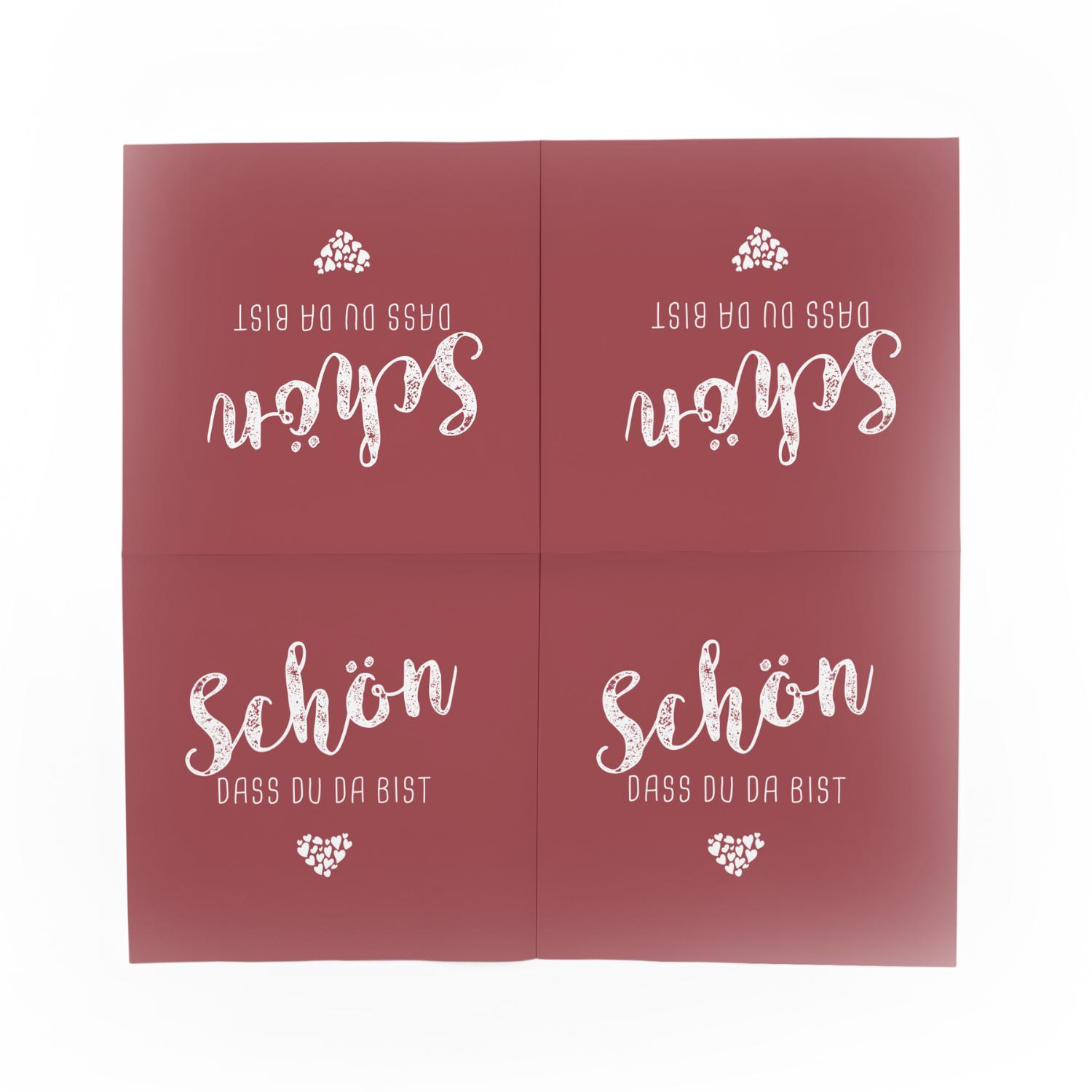 itenga 40x Serviette Sch�n dass du da bist mit 40x Bierd...