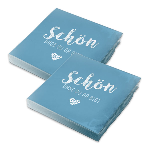 itenga 40x Serviette Sch�n dass du da bist mit 40x Bierd...