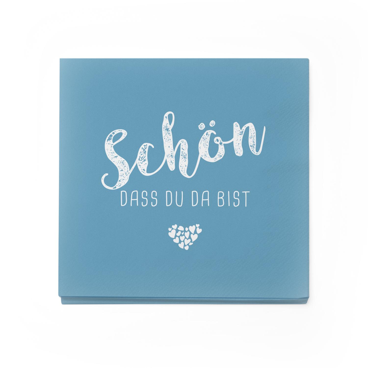 itenga 40x Serviette Sch�n dass du da bist mit 40x Bierd...