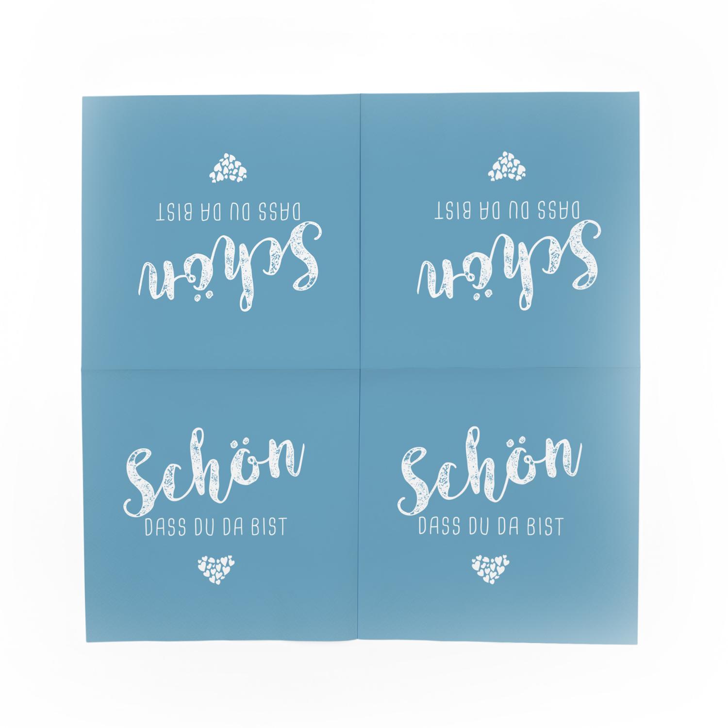 itenga 40x Serviette Sch�n dass du da bist mit 40x Bierd...