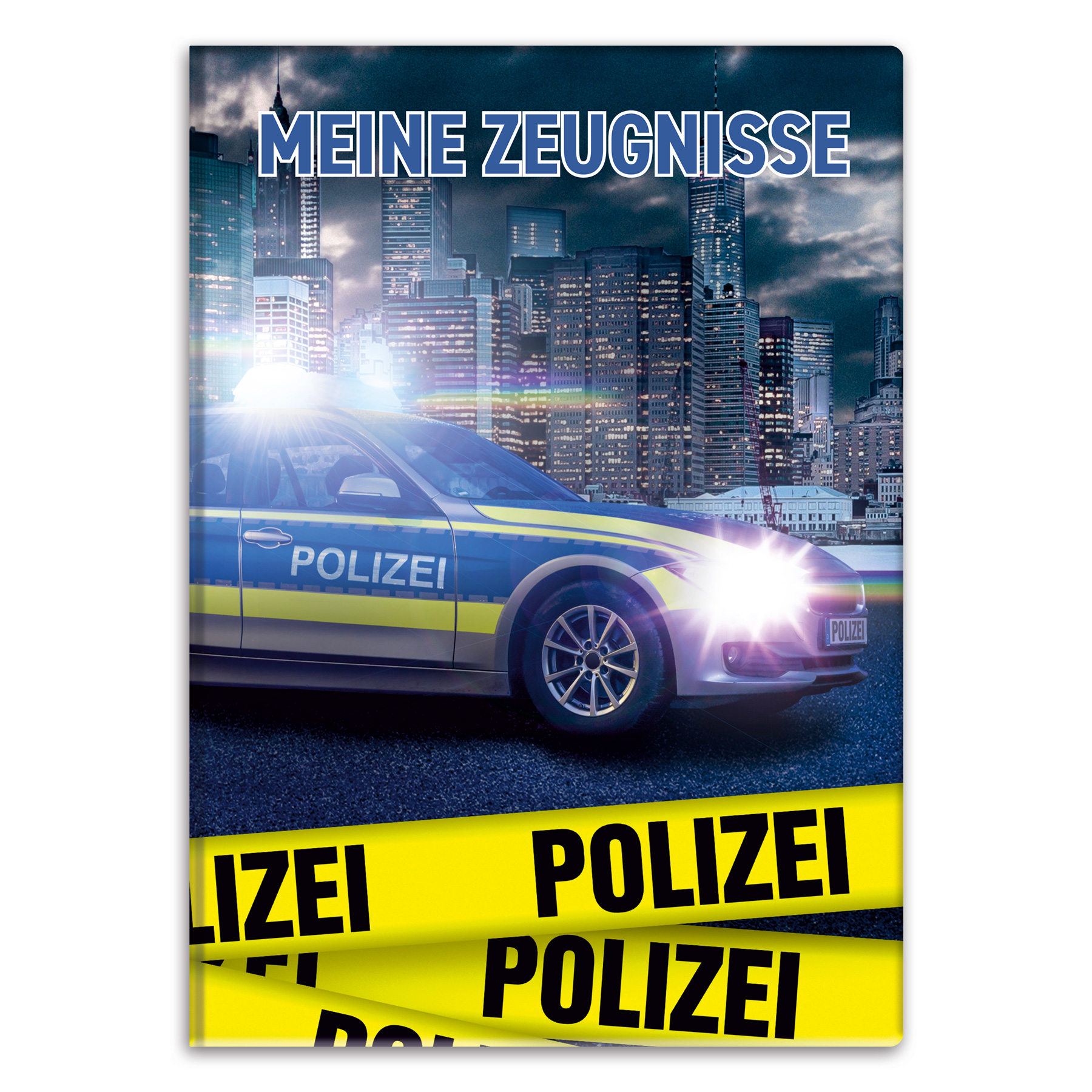 itenga Zeugnismappe Motiv Polizei DIN A4 wattierter Einband