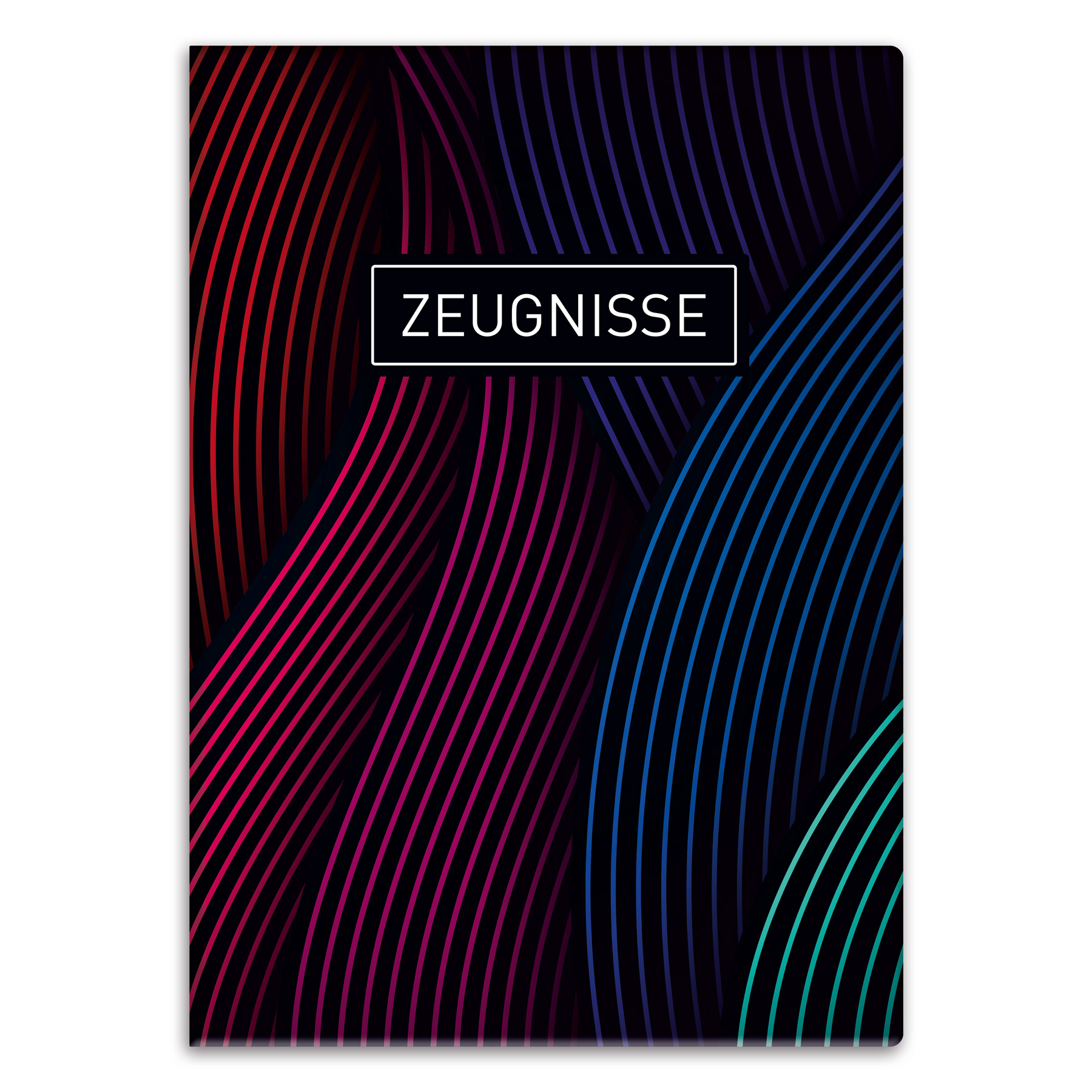 itenga Zeugnismappe Motiv wellige Linien DIN A4 (richtig)