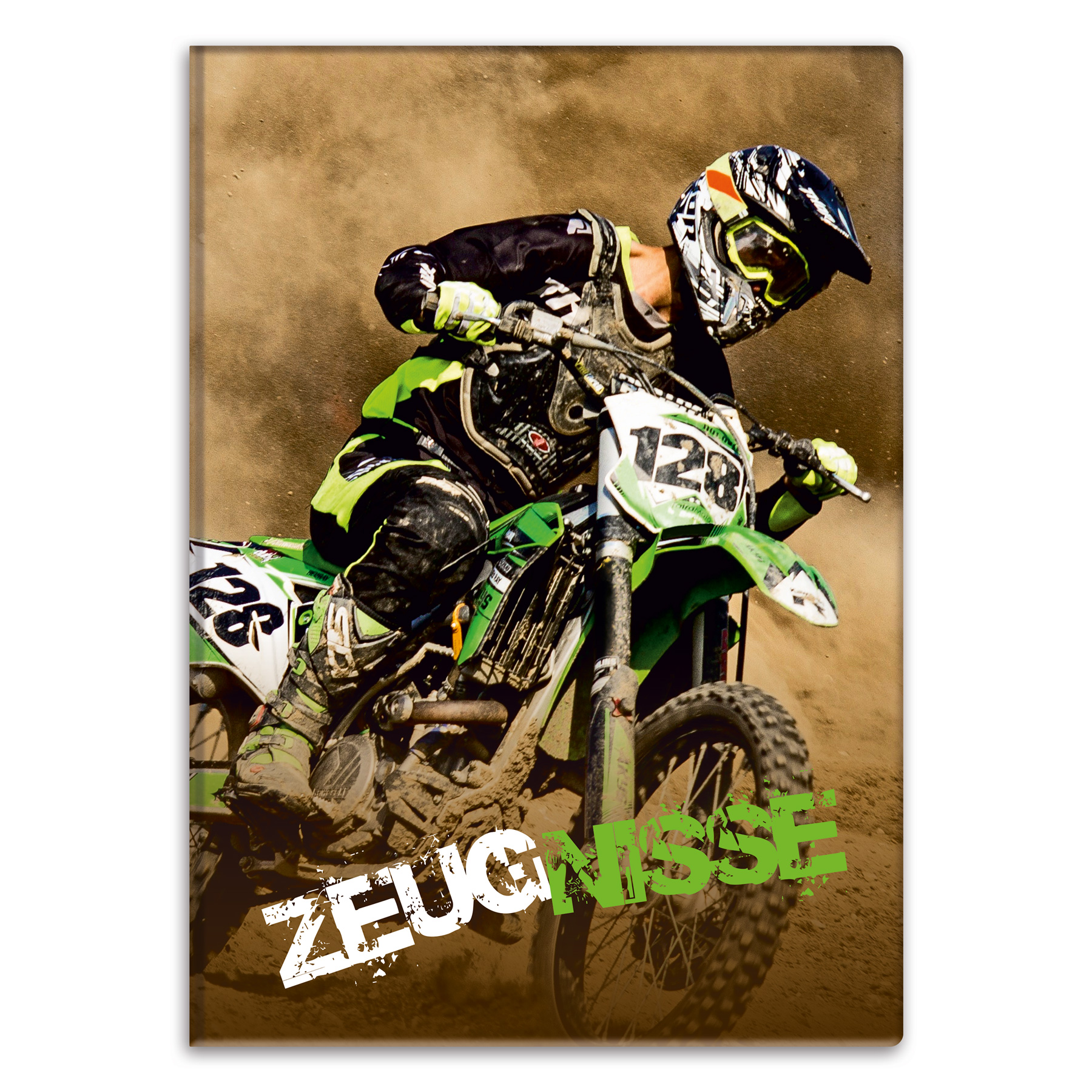 itenga Zeugnismappe Motiv Motocross DIN A4 wattierter Ei...