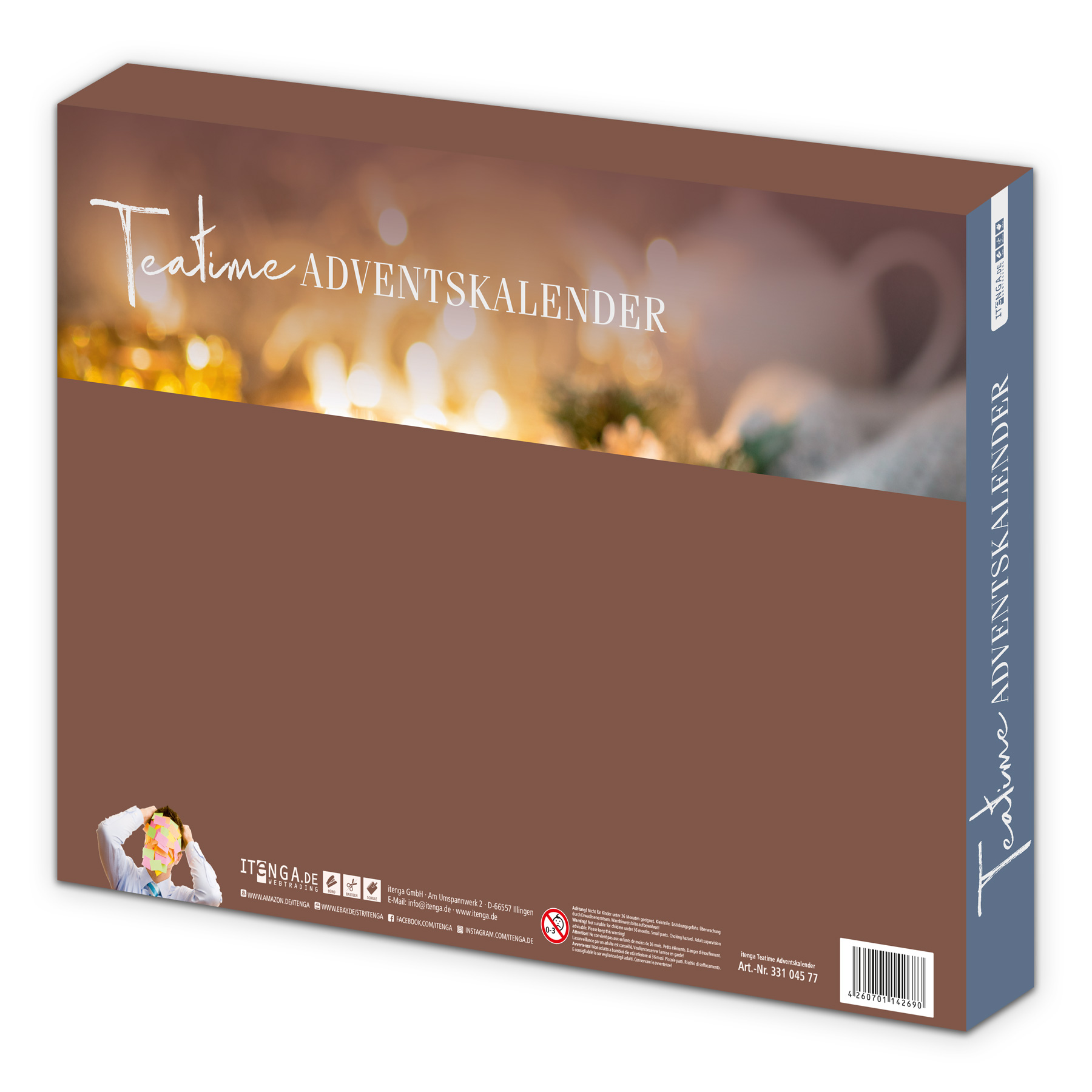 itenga Adventskalender TeaTime Rohling ungef�llt zum Sel...
