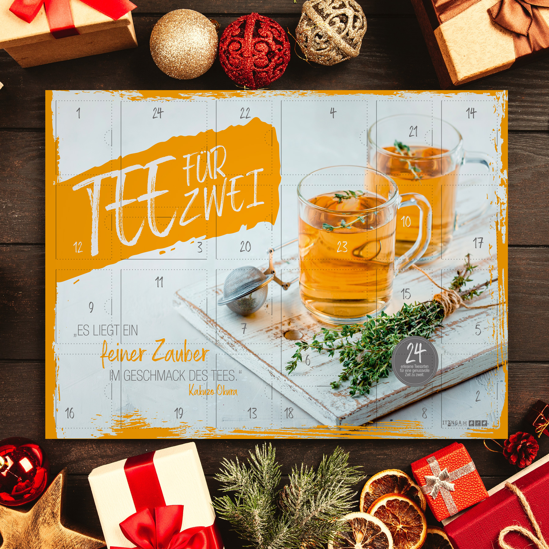 itenga Adventskalender TEE f�r zwei - Rohling ungef�llt ...
