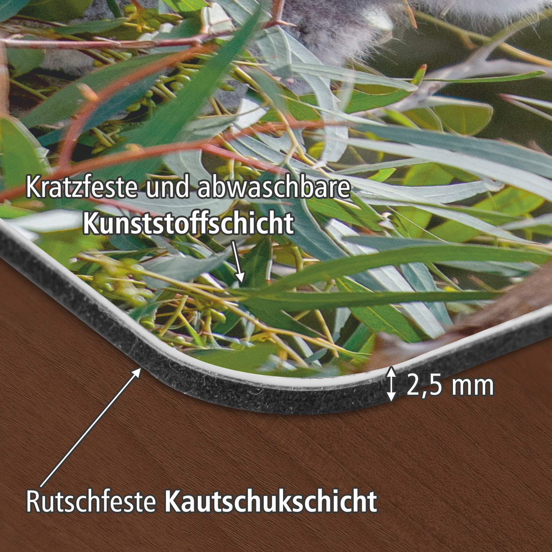 itenga Deluxe Schreibtischunterlage Koala 50x40cm Kunst...
