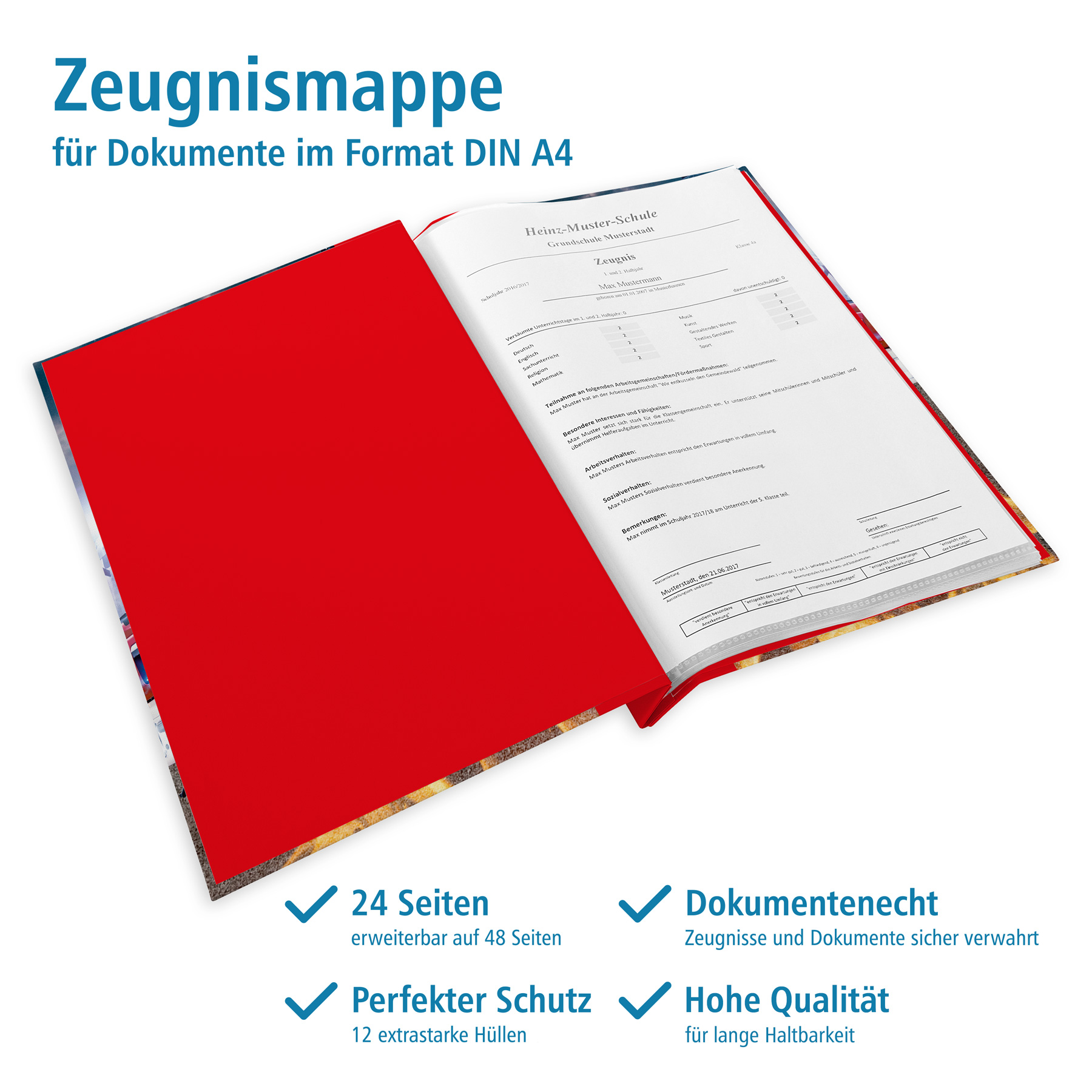 itenga Zeugnismappe A4 mit Schraubverschluss Motiv Feuer...
