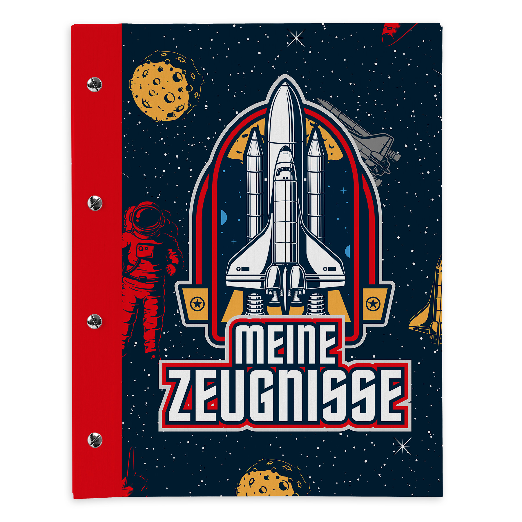 itenga Zeugnismappe A4 mit Schraubverschluss Motiv Weltraum