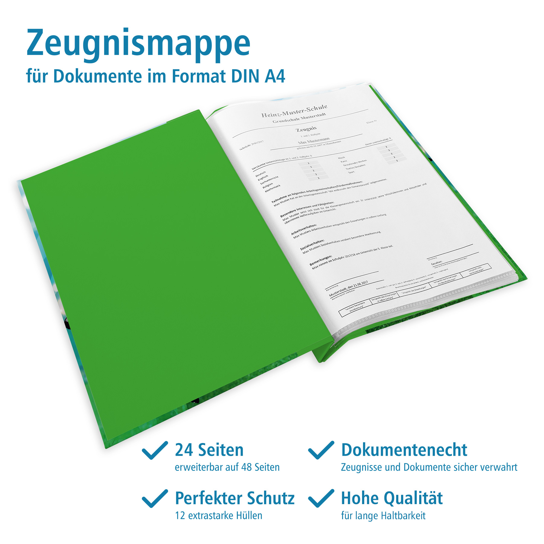 itenga Zeugnismappe A4 mit Schraubverschluss Motiv Fu�ball