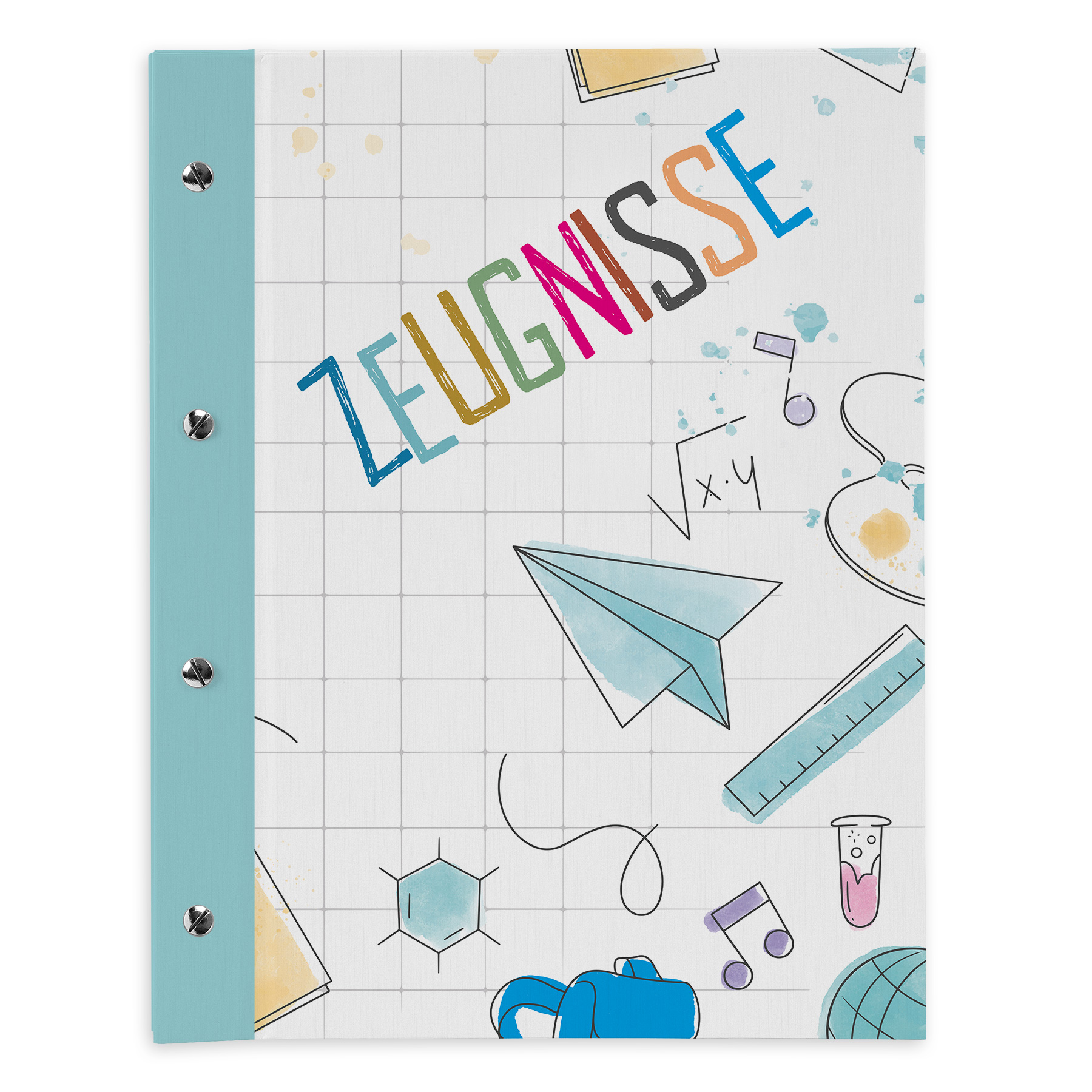 itenga Zeugnismappe A4 mit Schraubverschluss Motiv Doodles
