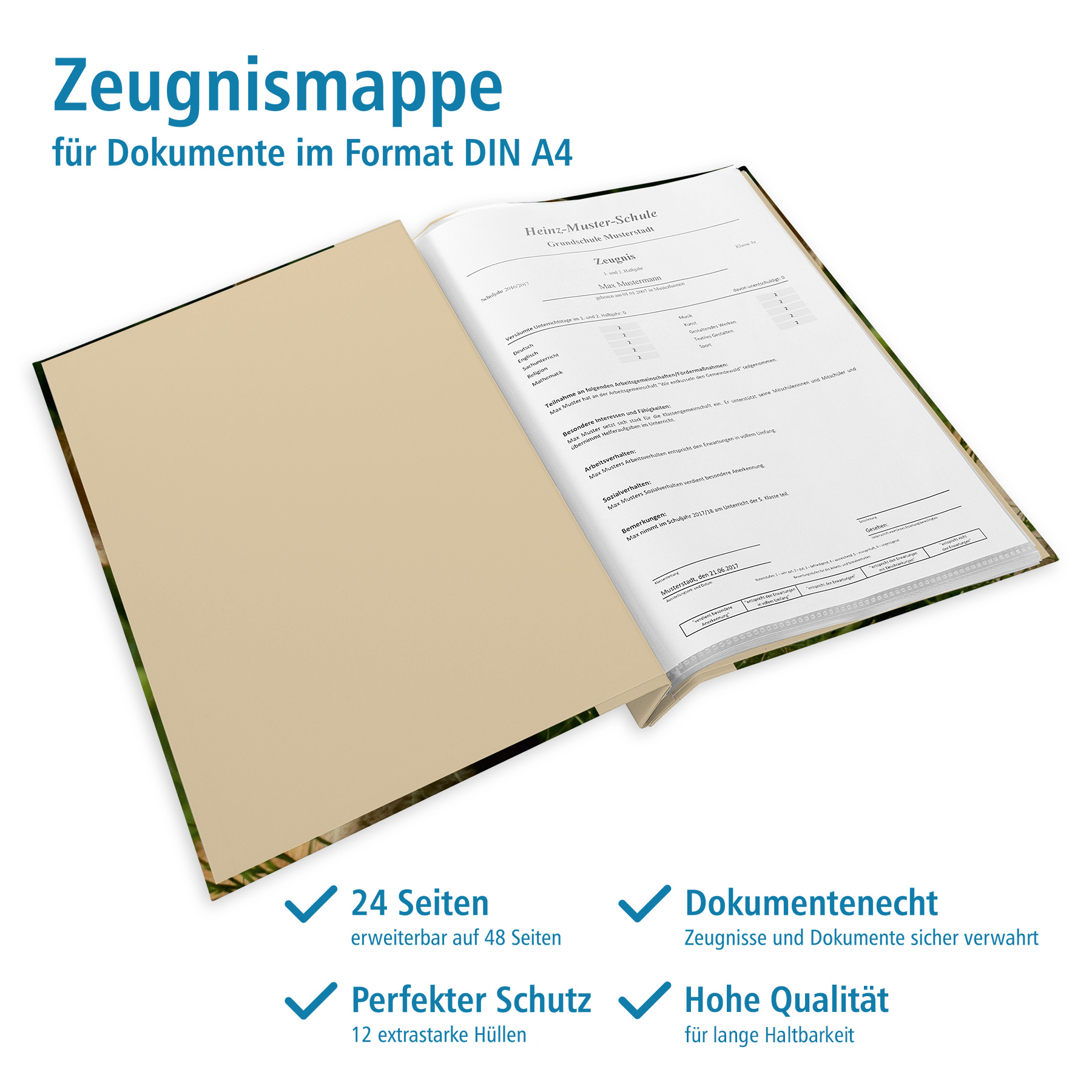 itenga Zeugnismappe A4 mit Schraubverschluss Motiv Fuchs
