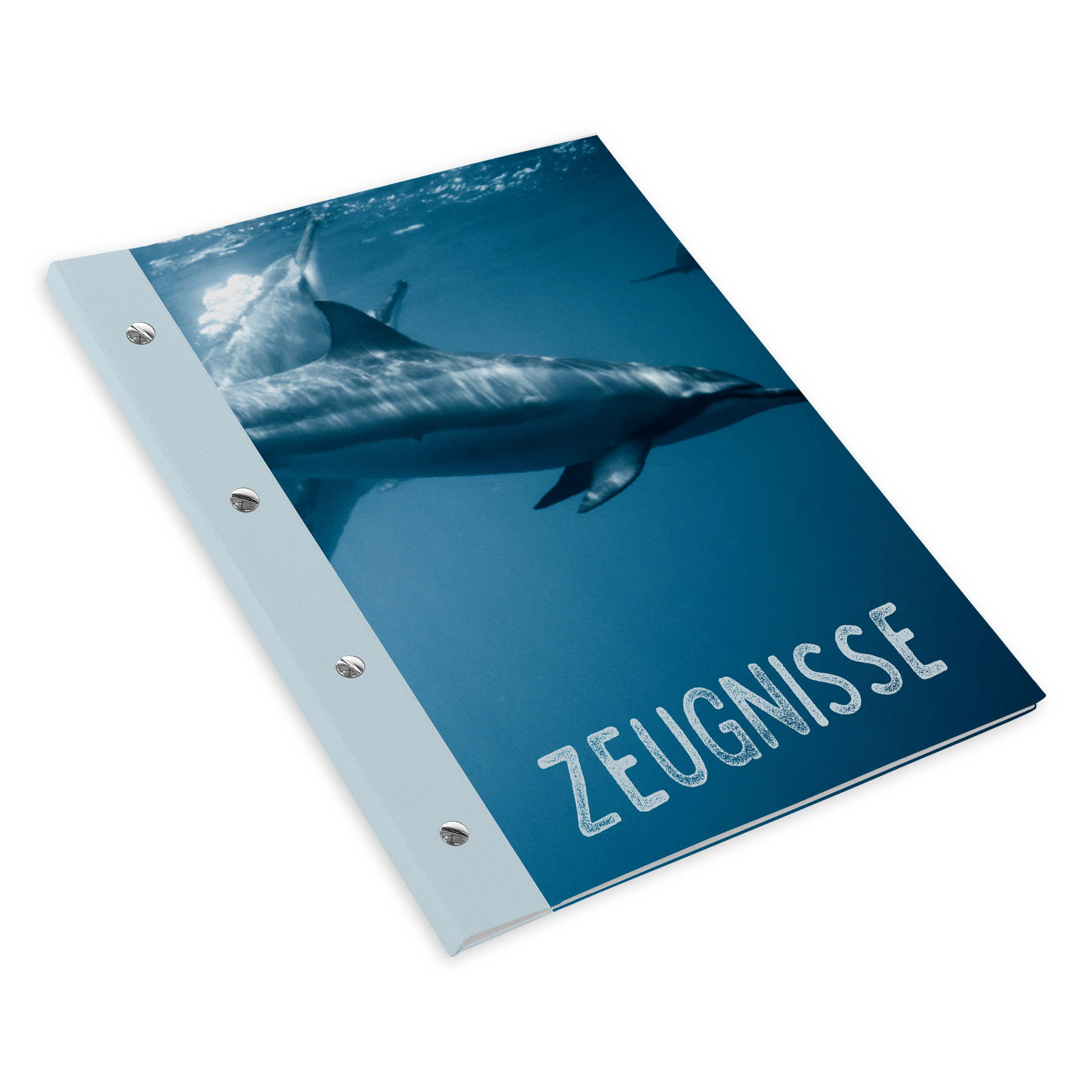 itenga Zeugnismappe A4 mit Schraubverschluss Motiv Delfin