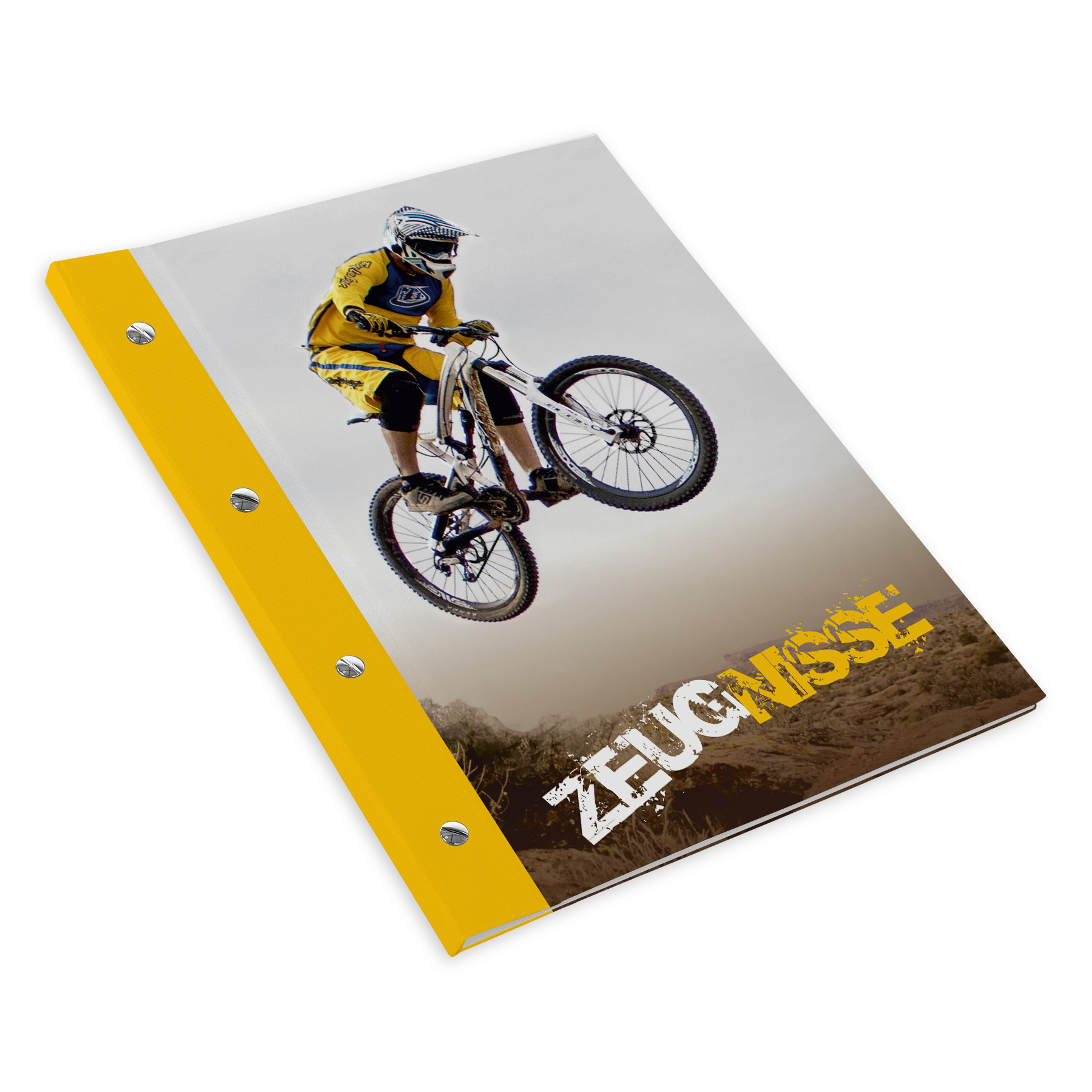 itenga Zeugnismappe A4 mit Schraubverschluss Motiv Downhill