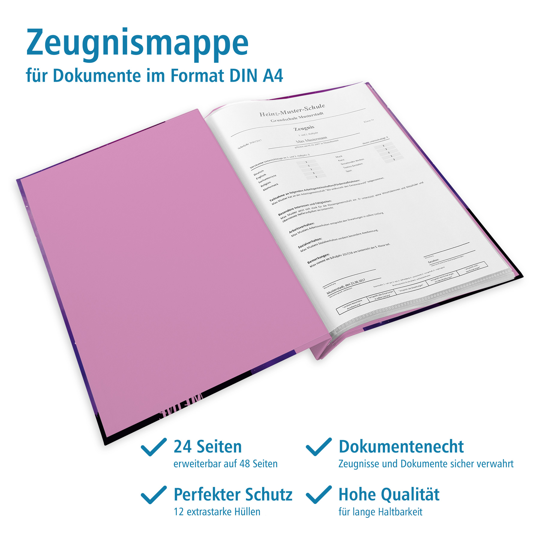 itenga Zeugnismappe A4 mit Schraubverschluss Motiv Magis...