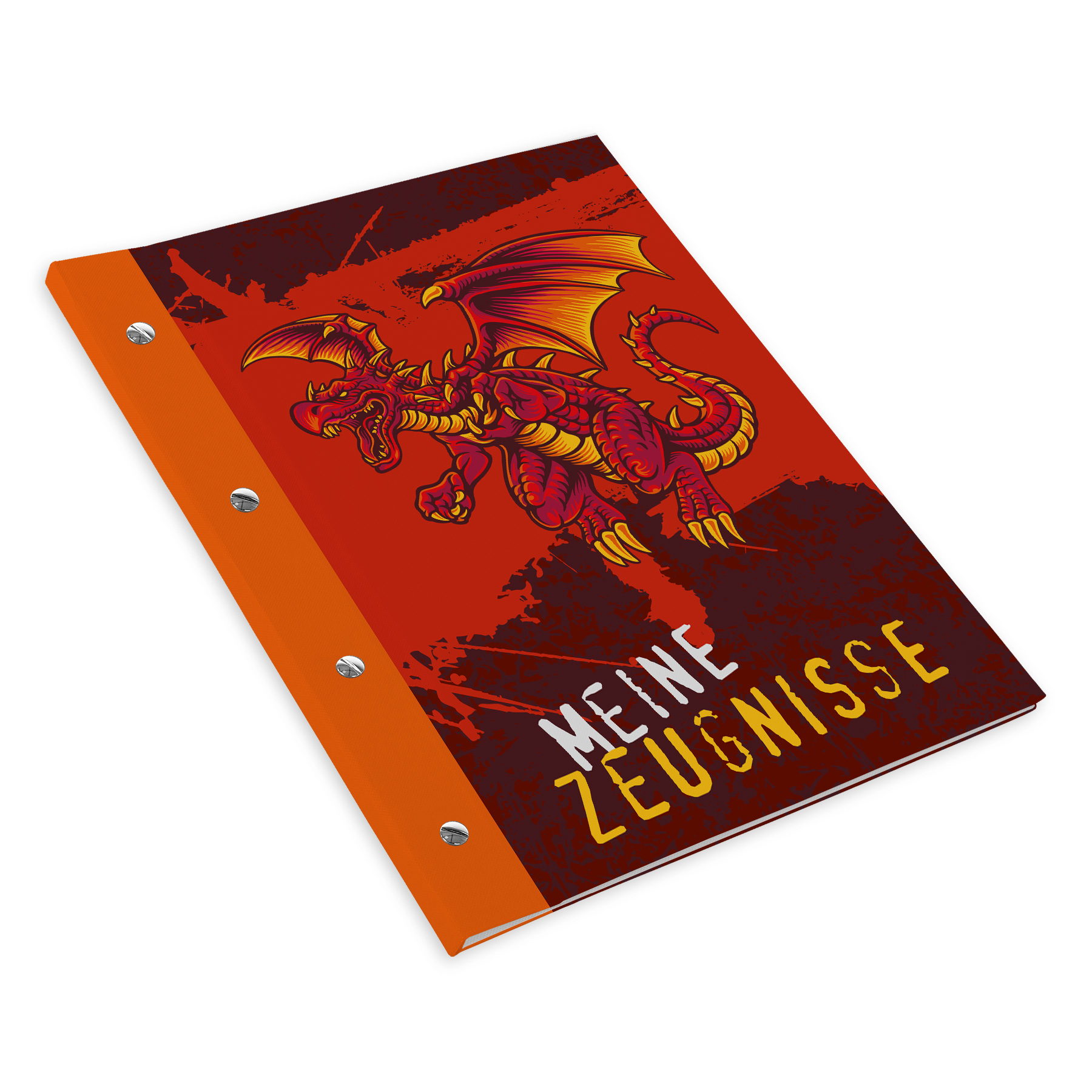 itenga Zeugnismappe A4 mit Schraubverschluss Motiv Drache