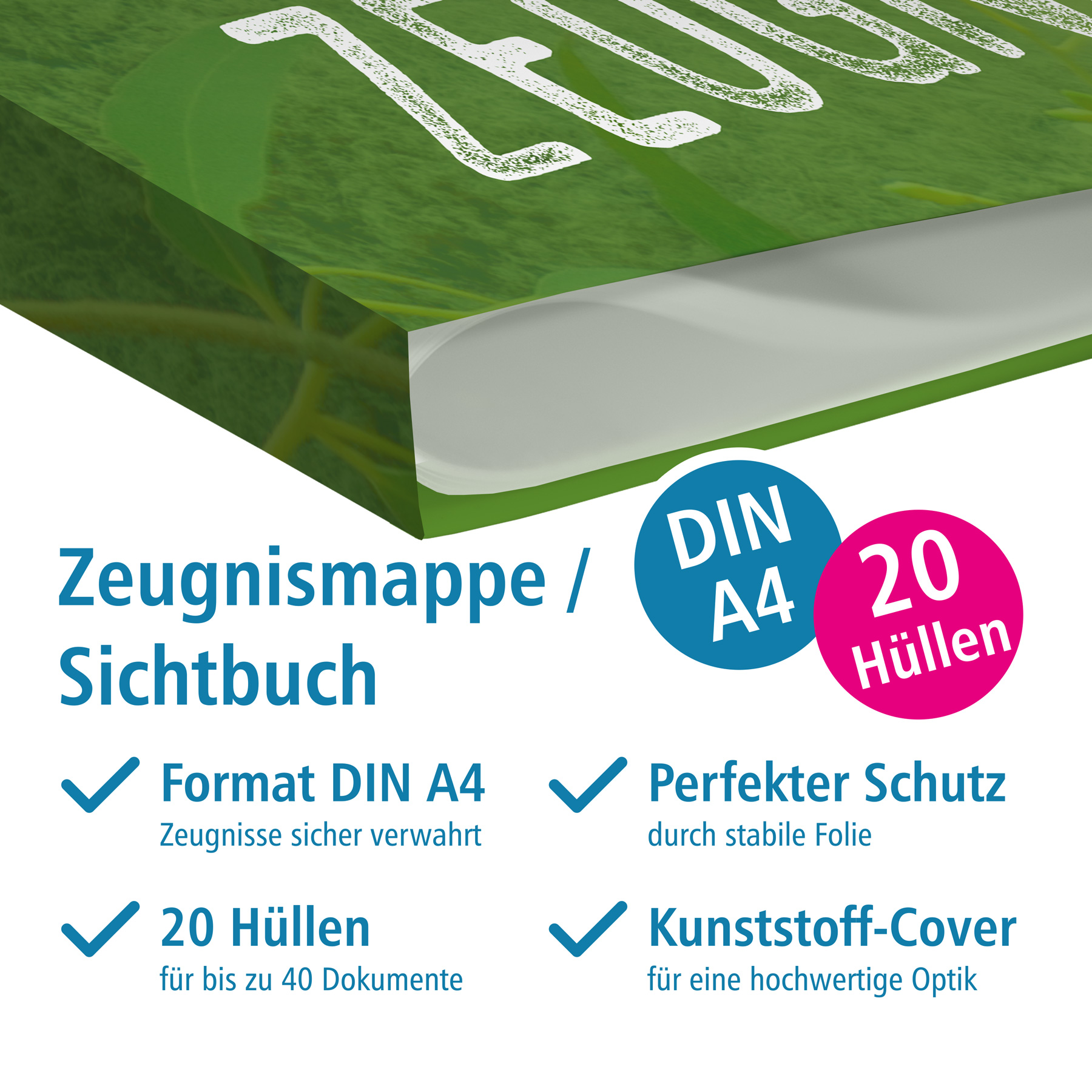 itenga Zeugnismappe A4 Kunststoff Sichtbuch Motiv Koala