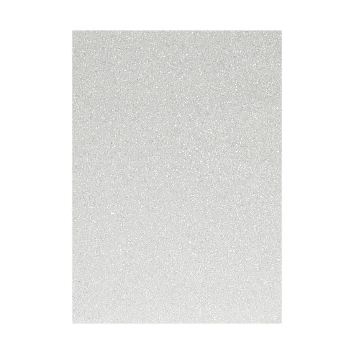 Glitzer Moosgummi Platte - DIN A4 - WEISS - 1 Bogen 406853