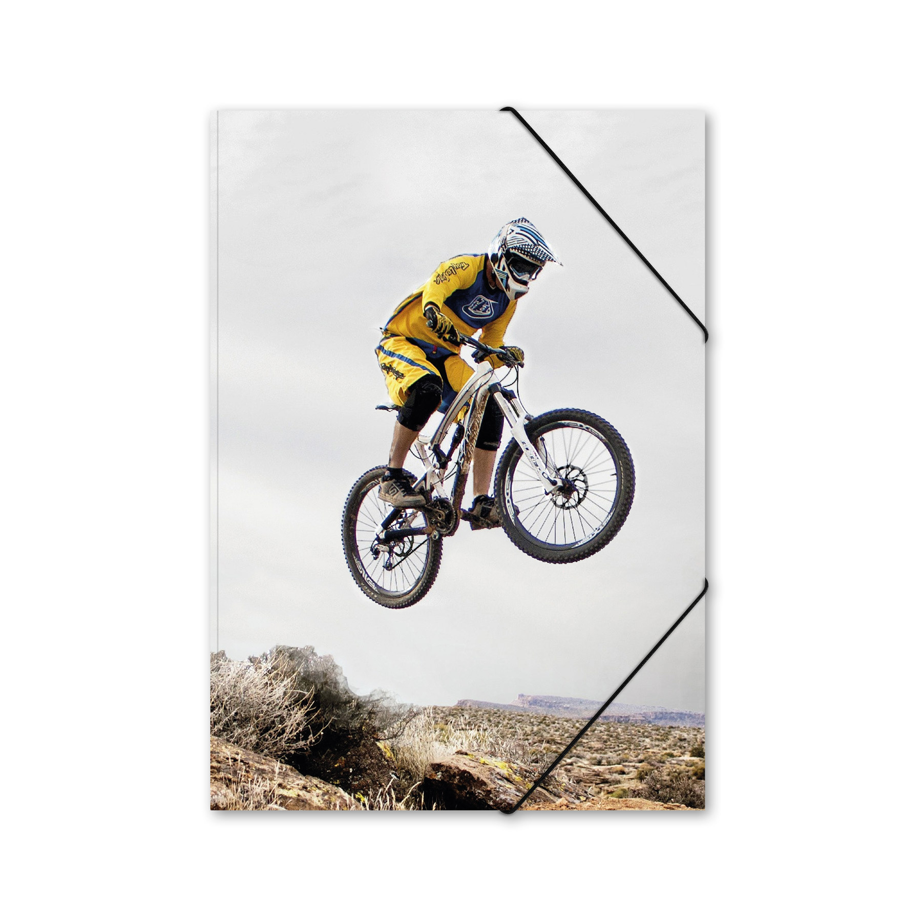 ITENGA Gummizugmappe Sammelmappe A4 Karton Motiv Downhill