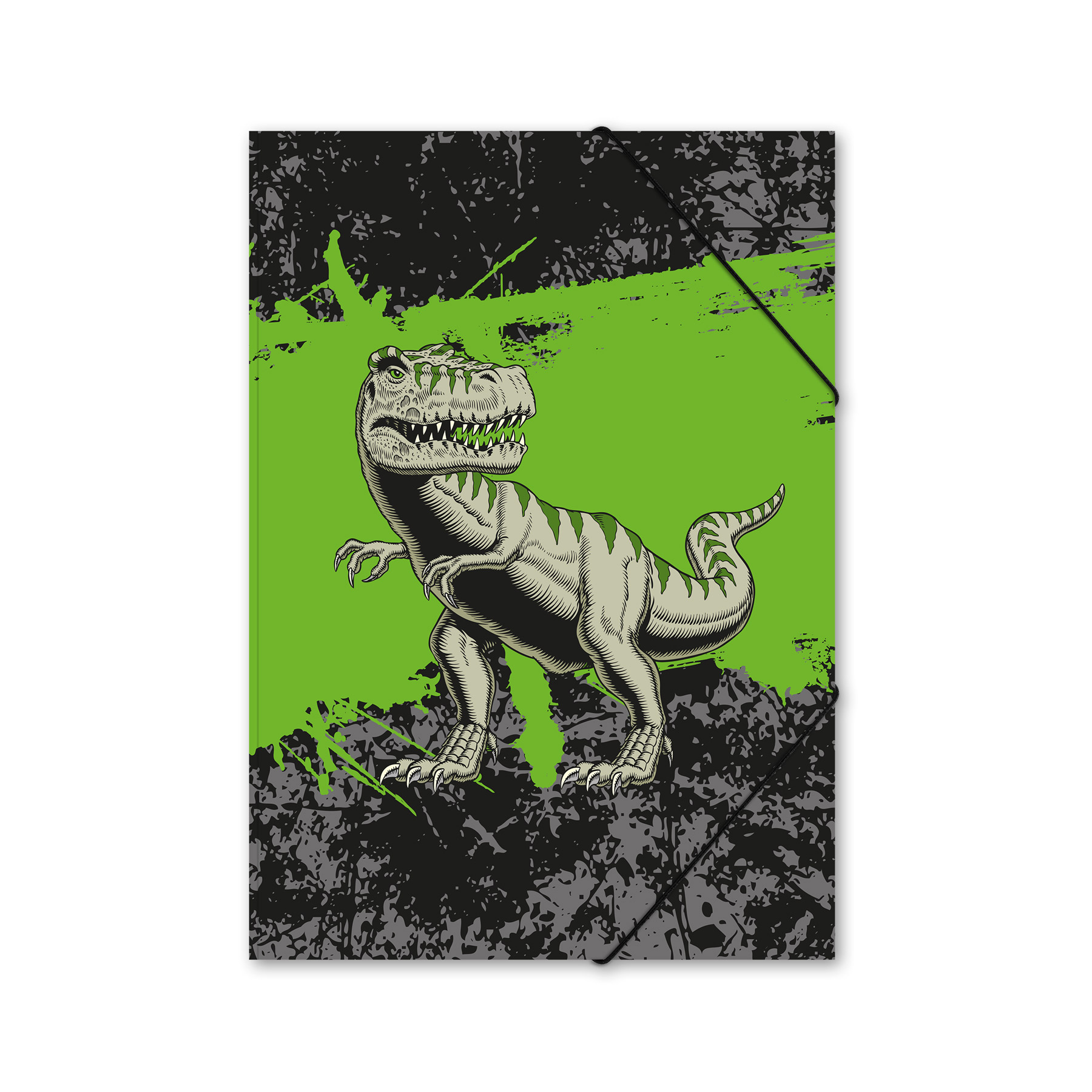 ITENGA Gummizugmappe Sammelmappe A4 Karton Motiv T-REX