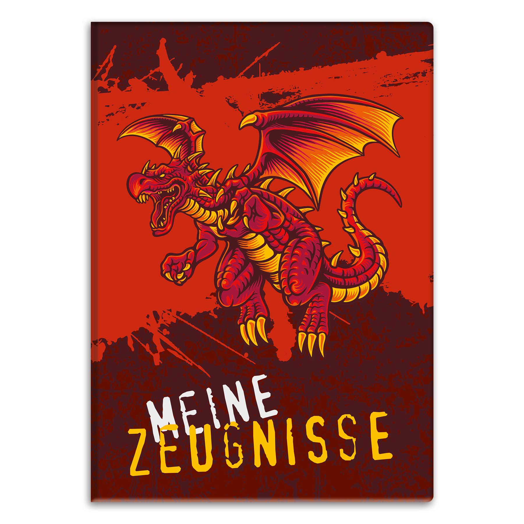 itenga Zeugnismappe Motiv DRACHE - DIN A4 wattierter Ei...