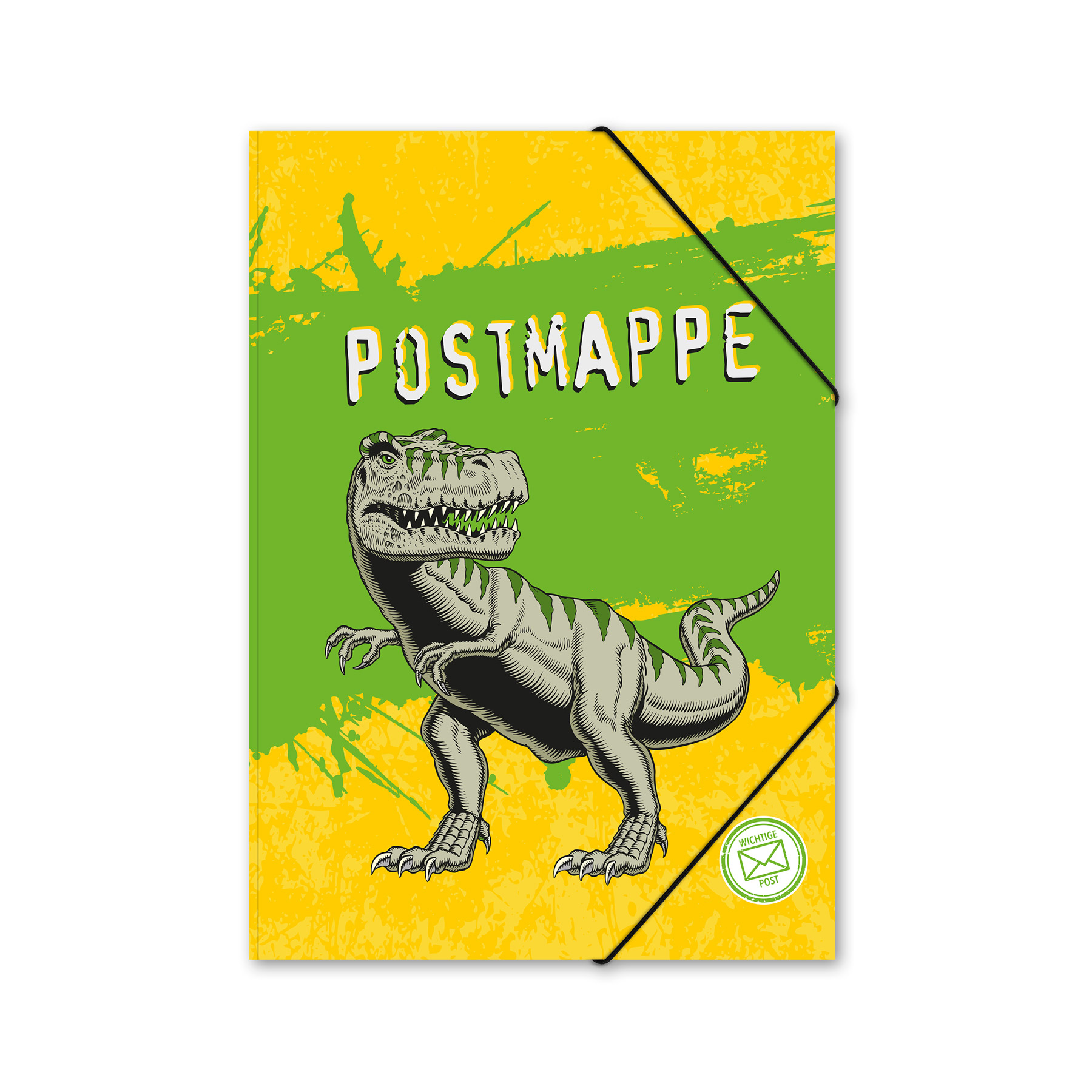 itenga Postmappe Gummizugmappe A4 Motiv T-REX