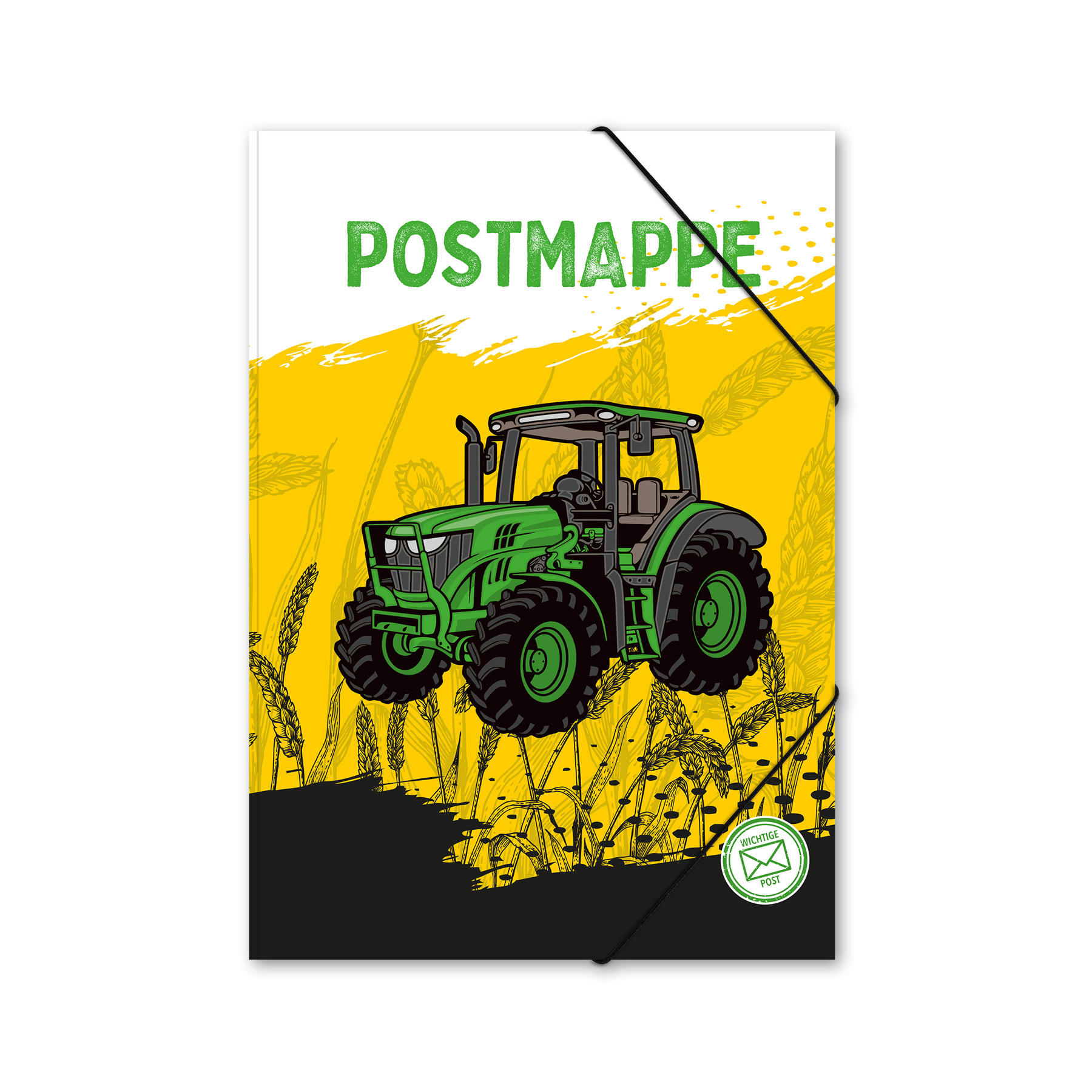 itenga Postmappe Gummizugmappe A4 Motiv Traktor