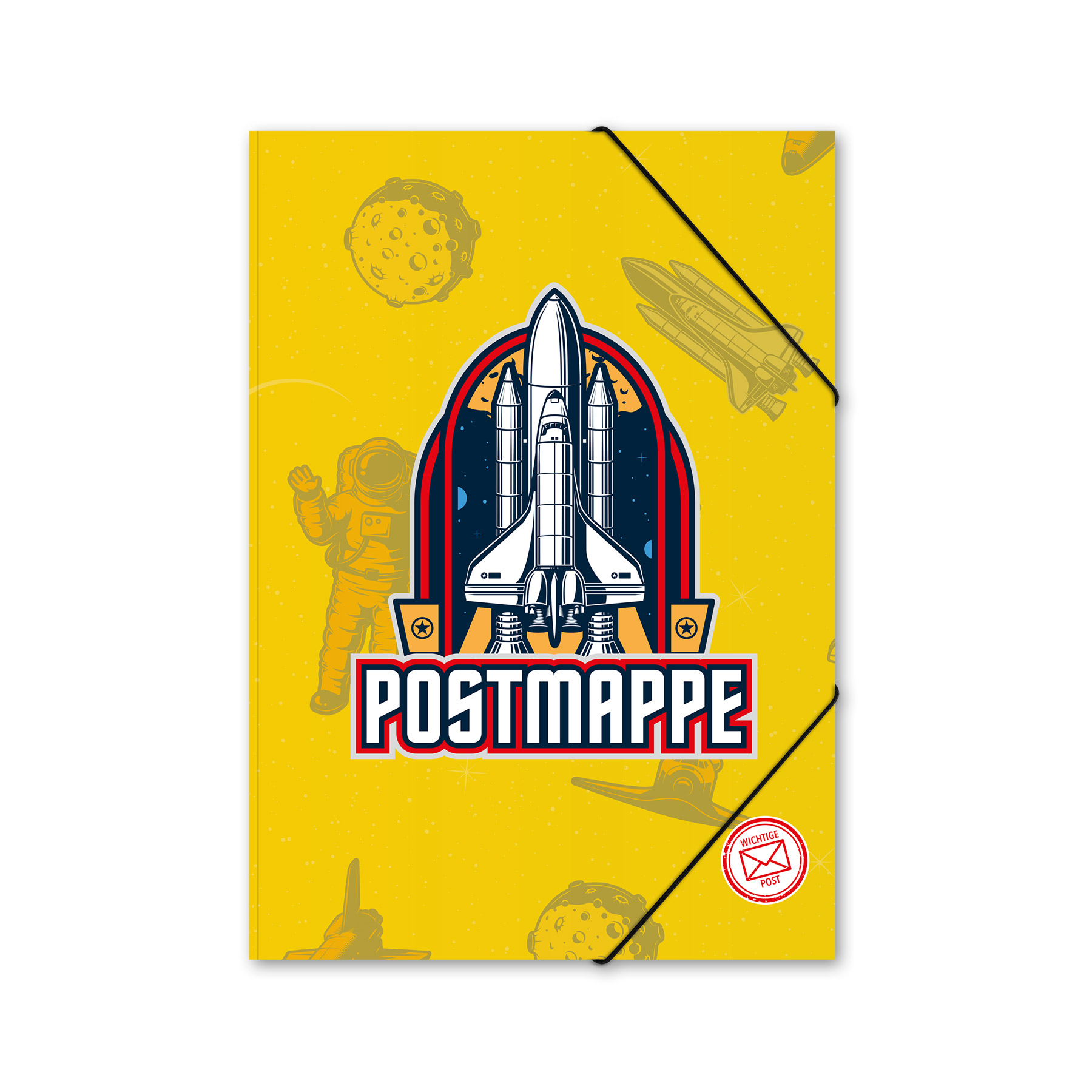 itenga Postmappe Gummizugmappe A4 Motiv Weltraum