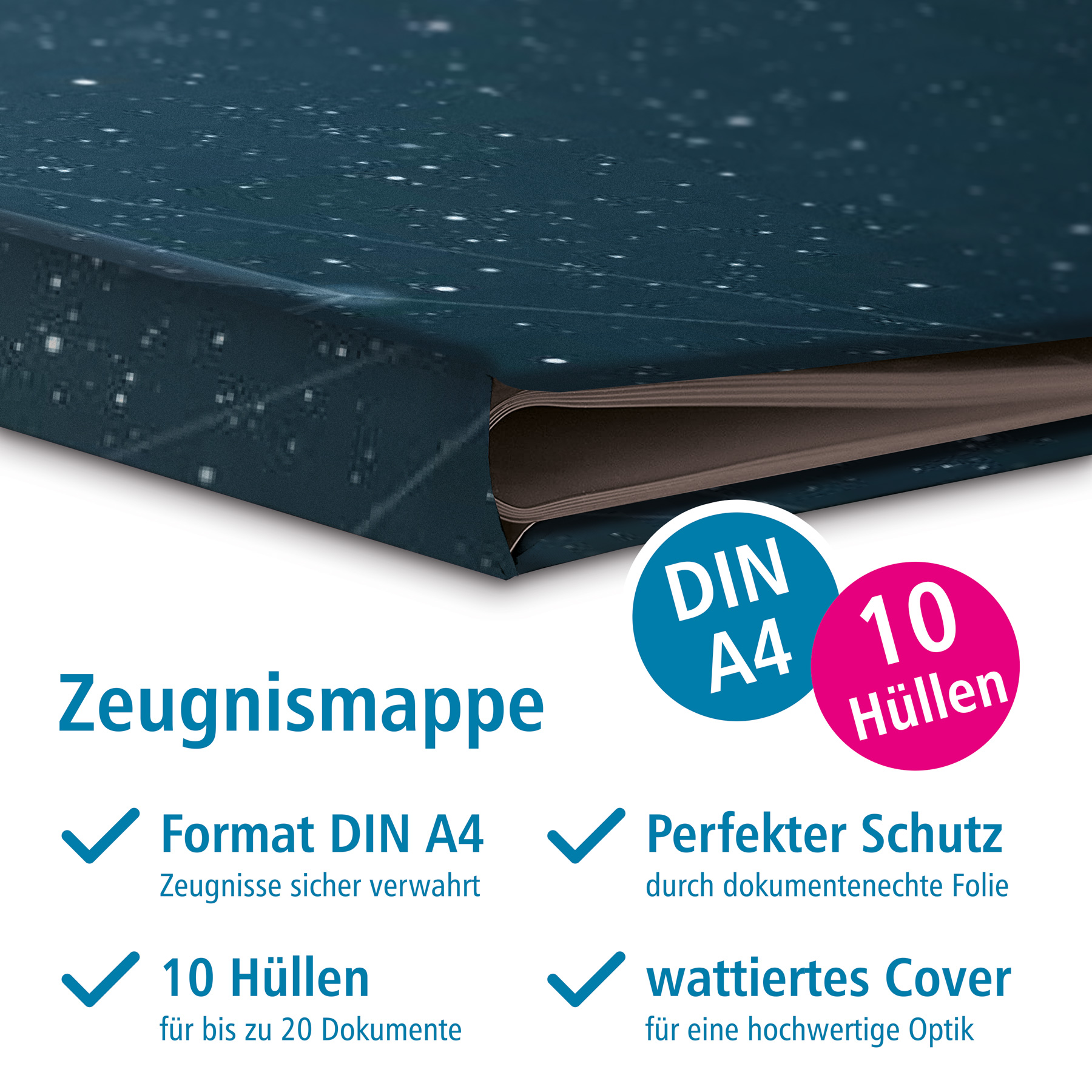itenga Zeugnismappe Motiv High Tech Abstrakt DIN A4 watt...