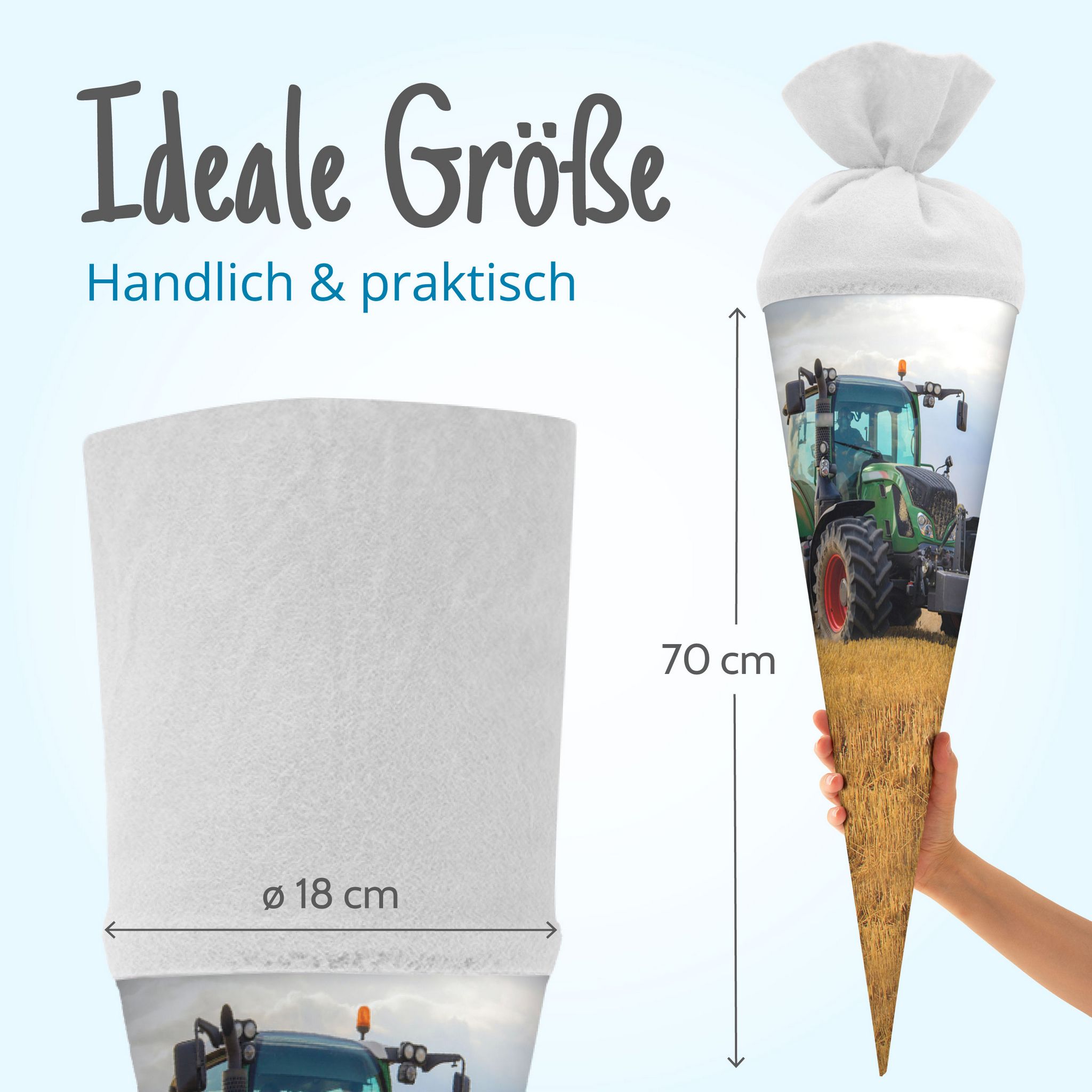 itenga Schult�te Zuckert�te 70cm rund Traktor im Feld Fi...
