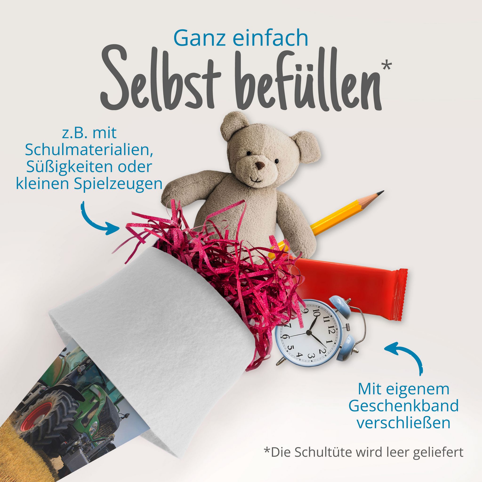 itenga Schult�te Zuckert�te 70cm rund Traktor im Feld Fi...