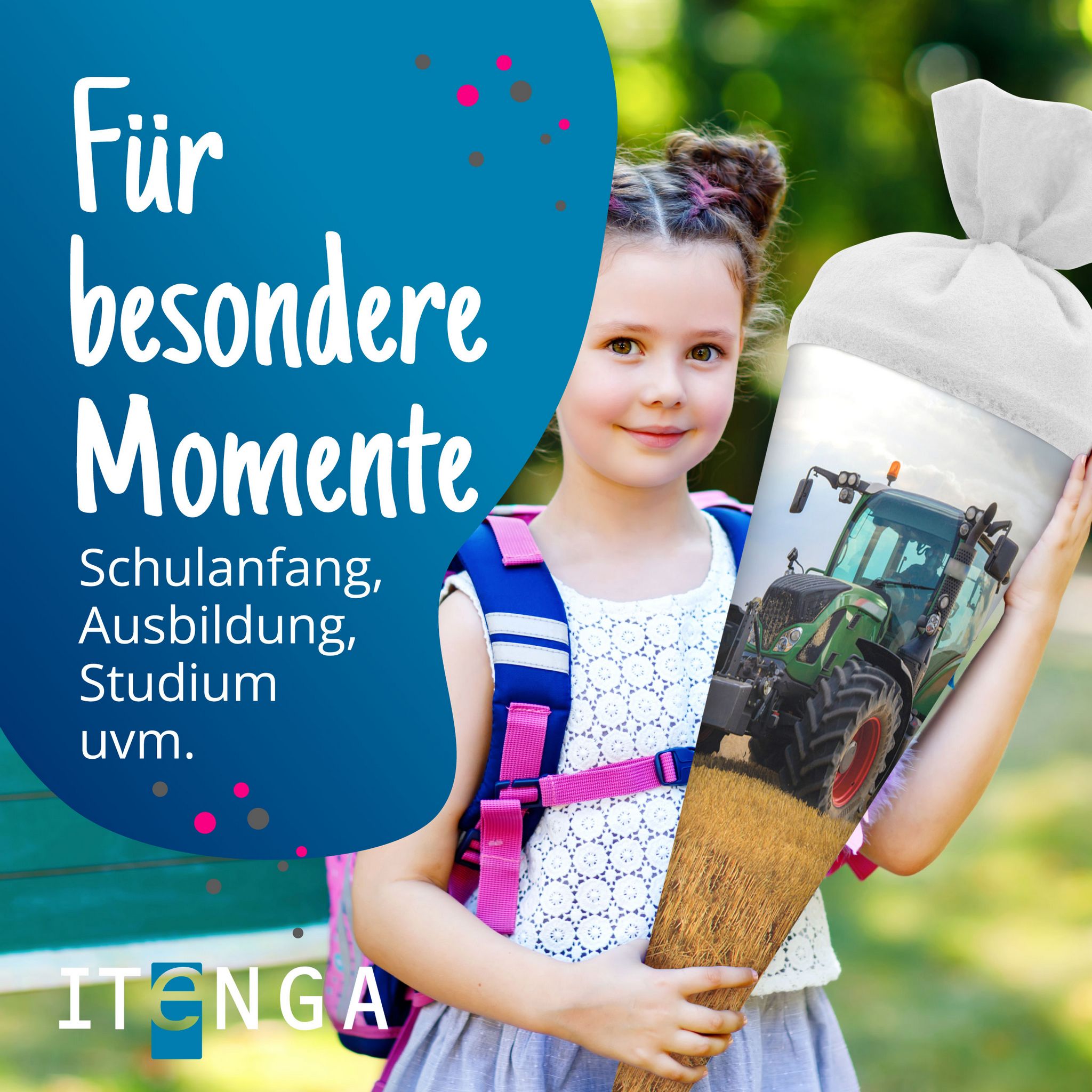 itenga Schult�te Zuckert�te 70cm rund Traktor im Feld Fi...