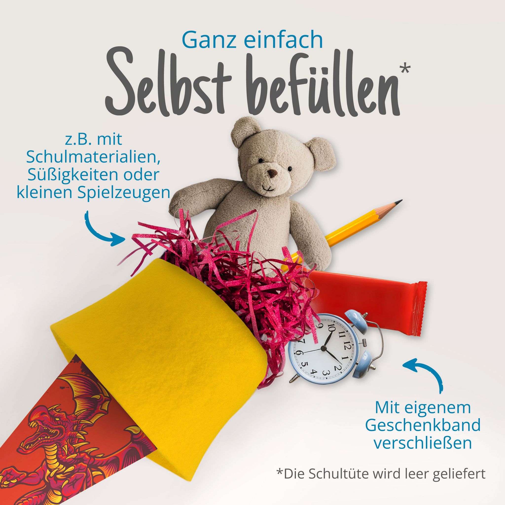 itenga Schult�te Zuckert�te 70cm rund Drache Filzverschl...
