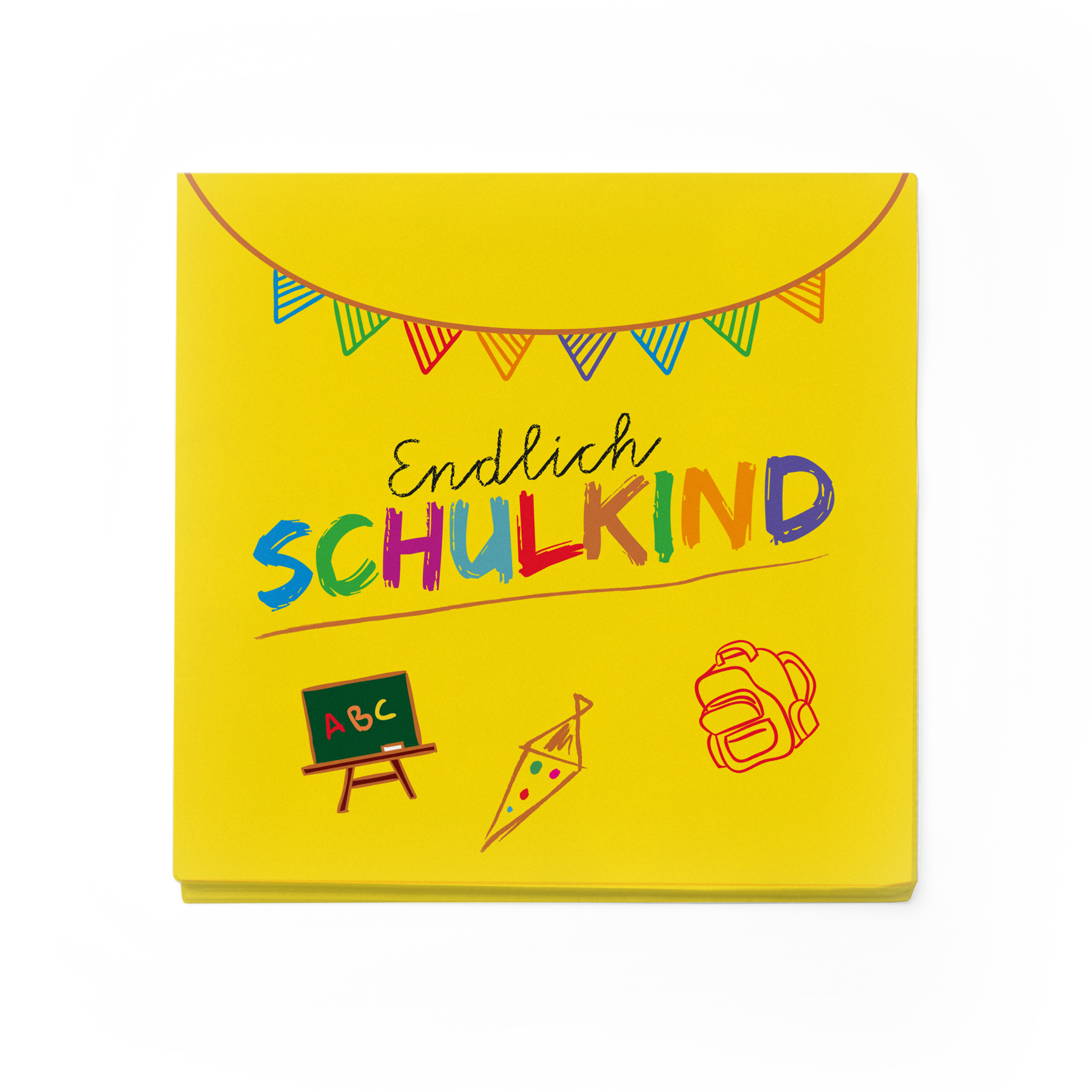 itenga 20x Serviette Schulanfang Endlich Schulkind GELB