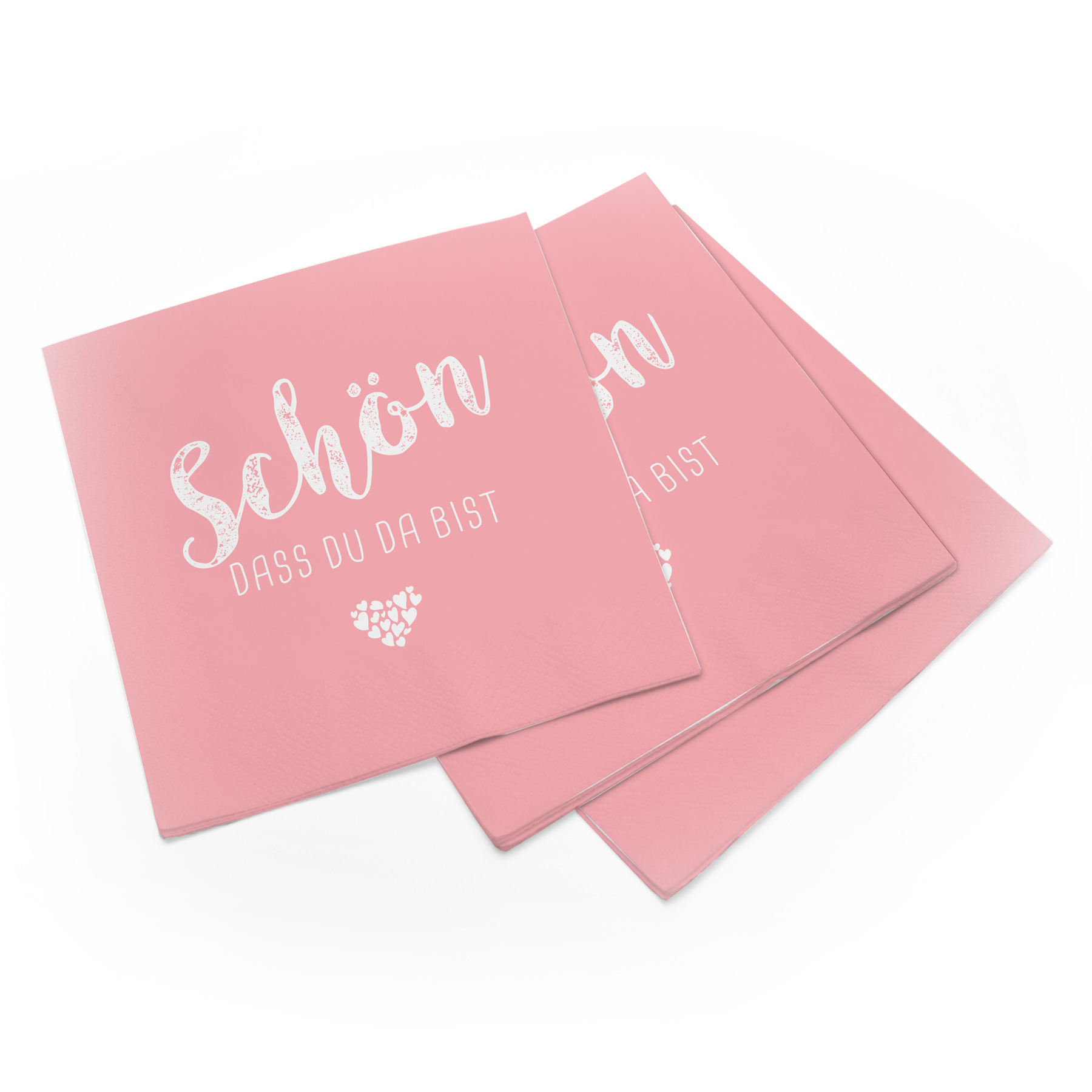 itenga 20x Serviette Sch�n dass du da bist rosa